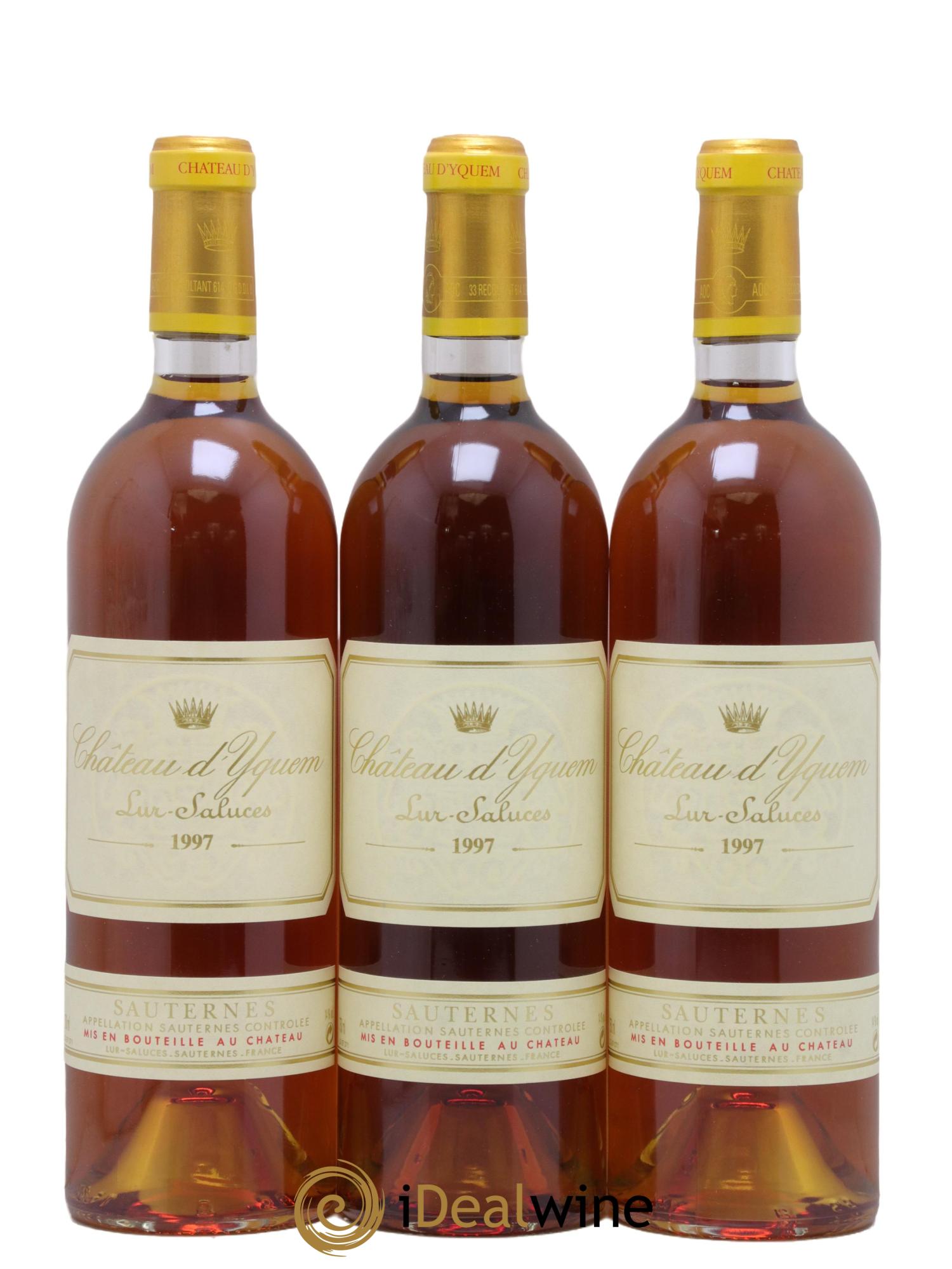 Château d' Yquem 1er Cru Classé Supérieur 1997 - Lot of 3 bottles - 0