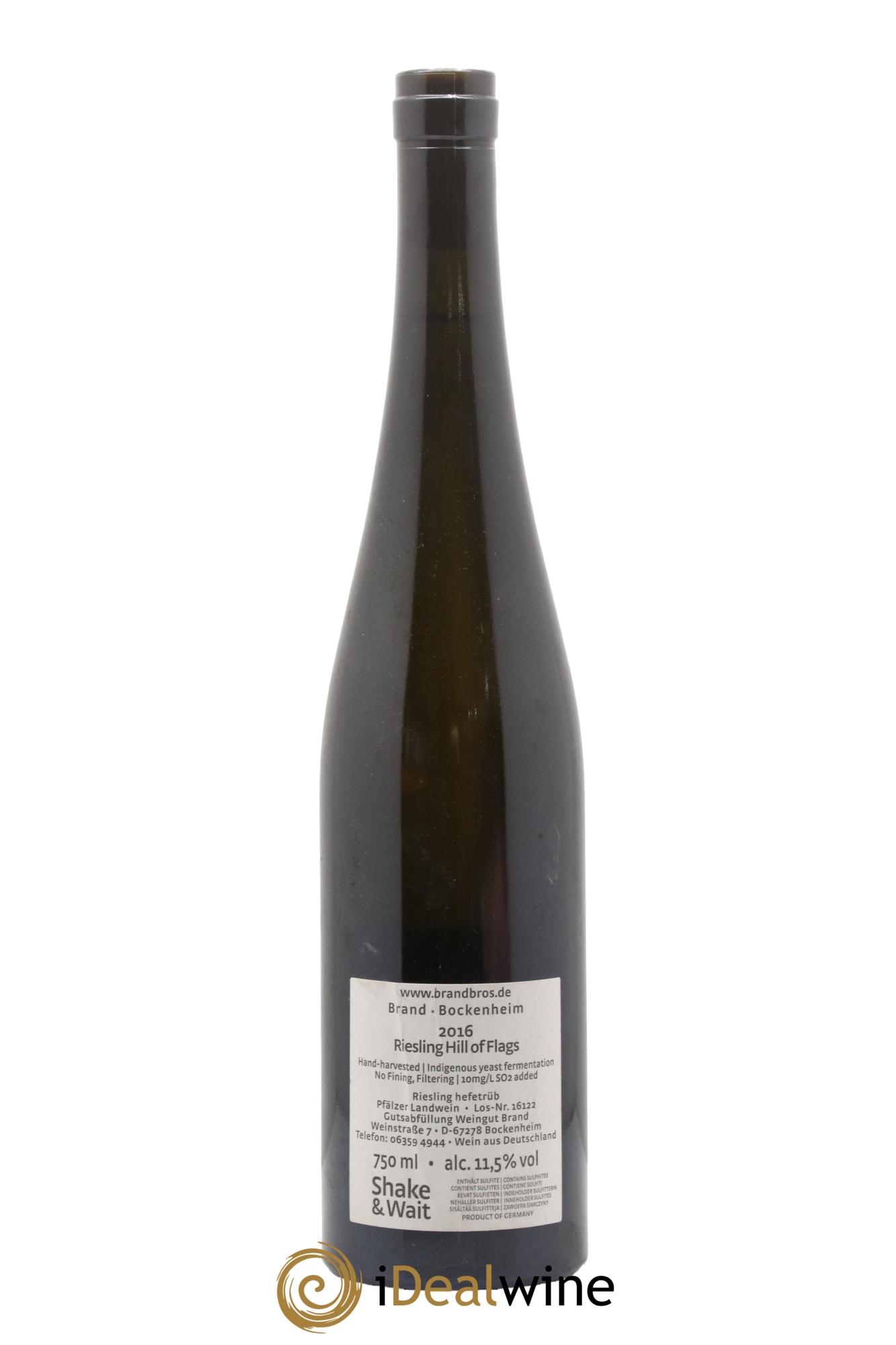 Allemagne Riesling Hill Of Flags Weingut Brand 2016 - Lot of 1 bottle - 1