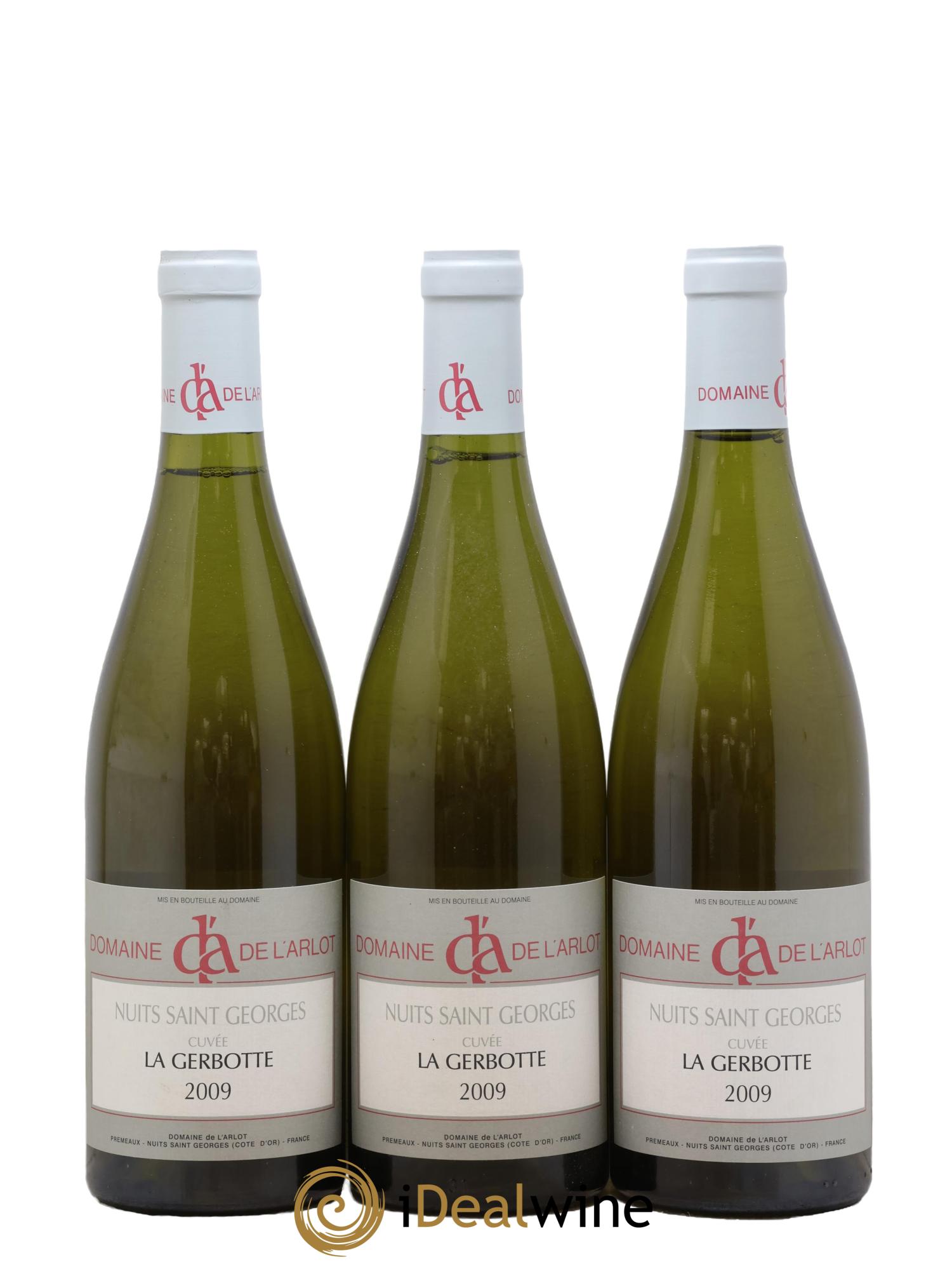 Nuits-Saint-Georges La Gerbotte Domaine de l'Arlot 2009 - Lot of 3 bottles - 0