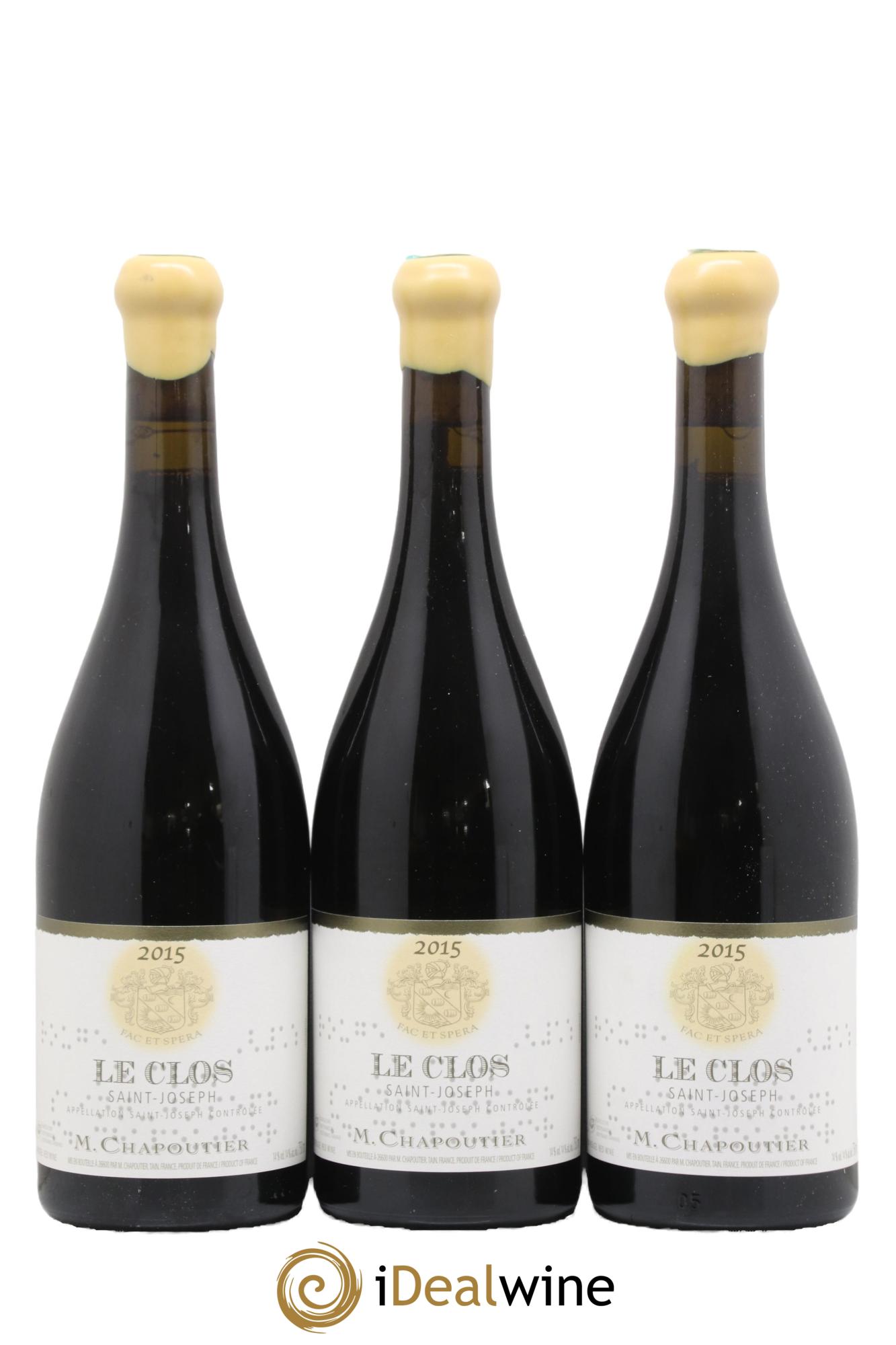 Saint-Joseph Le Clos Chapoutier 2015 - Lotto di 3 bottiglie - 0