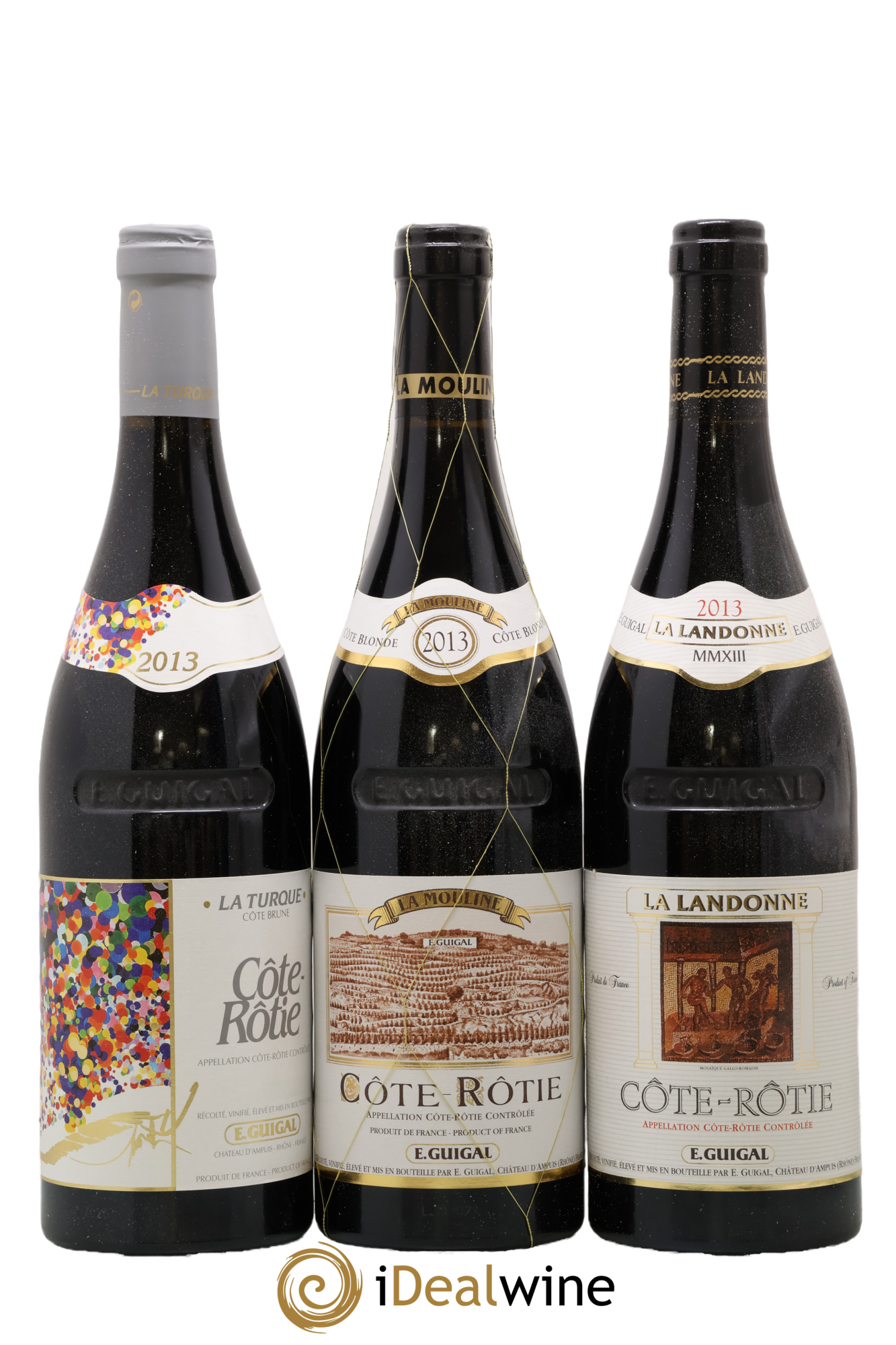 Côte-Rôtie Guigal Trilogie La Turque - La Landonne - La Mouline 2013 - Lot de 3 bouteilles - 0
