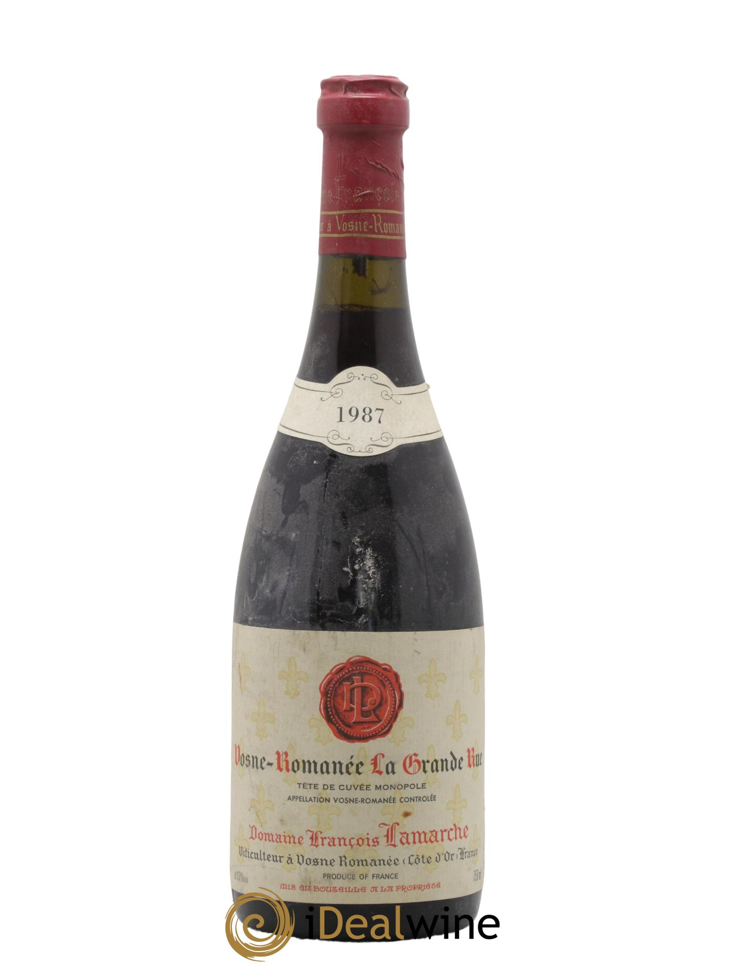 La Grande Rue Grand Cru Lamarche (Domaine) 1987 - Lot de 1 bouteille - 0