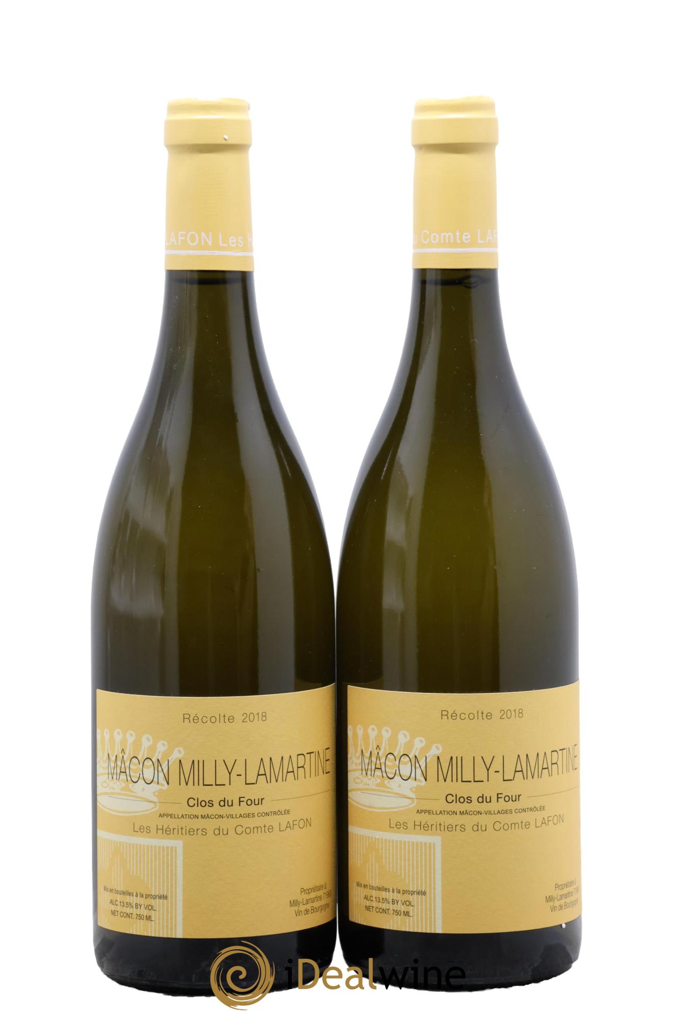 Mâcon Milly-Lamartine Clos du Four Héritiers du Comte Lafon (Domaine des) 2018 - Lot de 2 bouteilles - 0