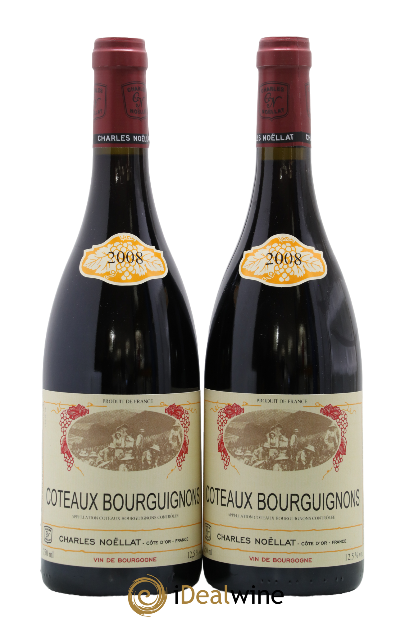 Coteaux Bourguignons Charles Noëllat 2008 - Lot de 2 bouteilles - 0