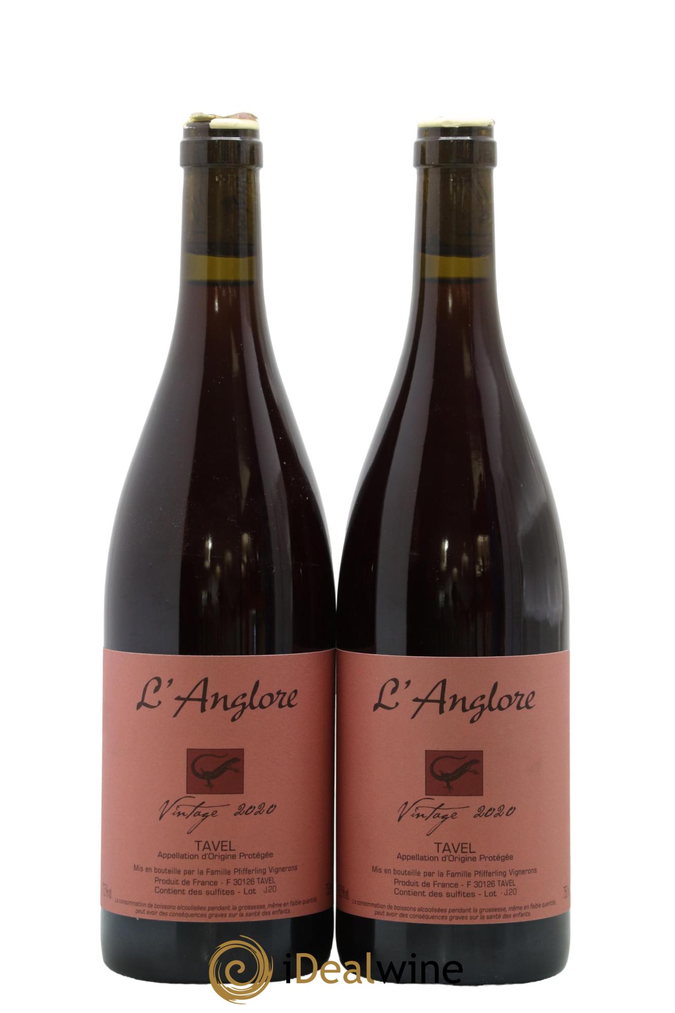 Tavel Vintage L'Anglore 2020 - Lotto di 2 bottiglie - 0