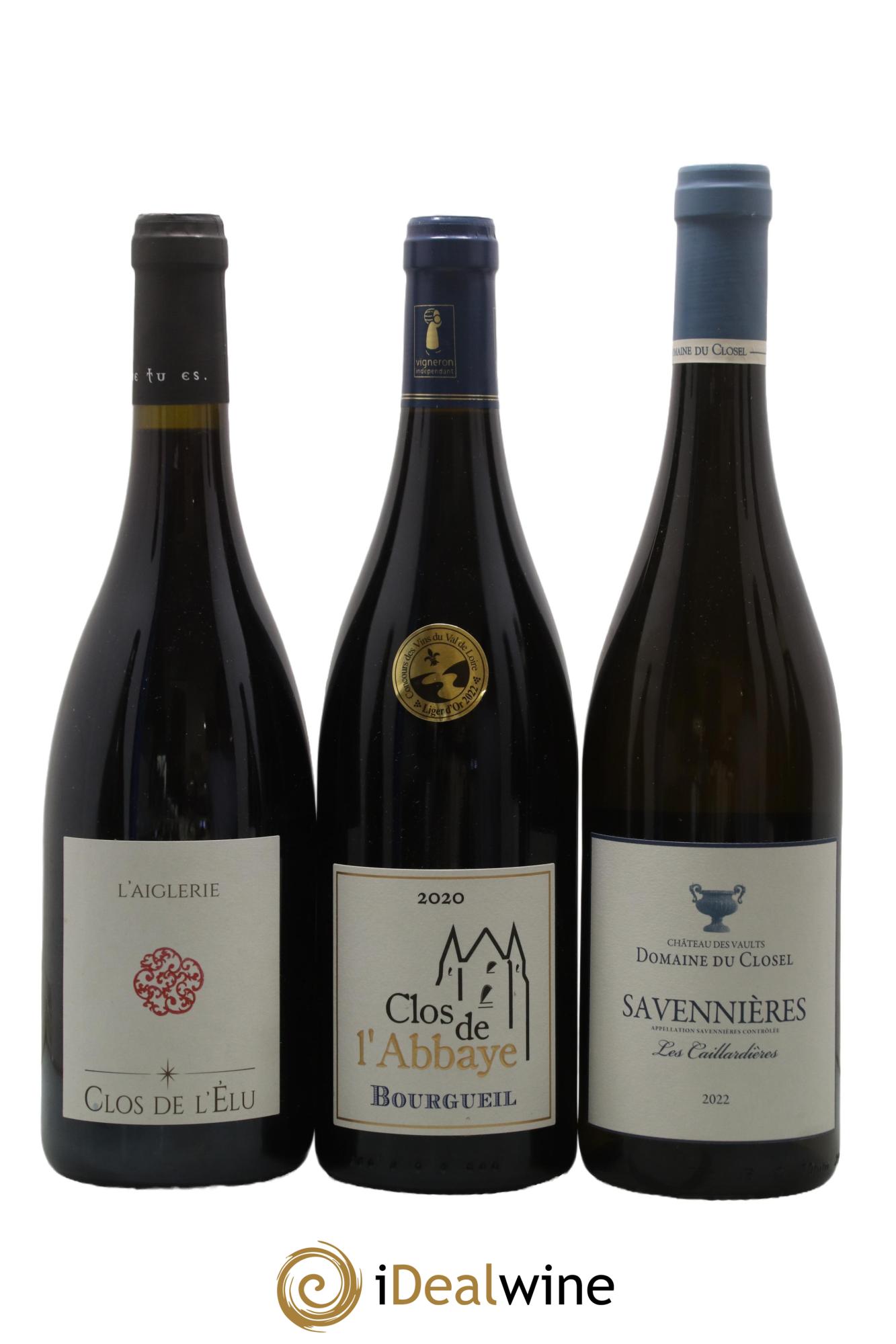 Assortiment de vins d'Anjou noir - Saumur - Bourgueil N°14 - Lot of 6 bottles - 1