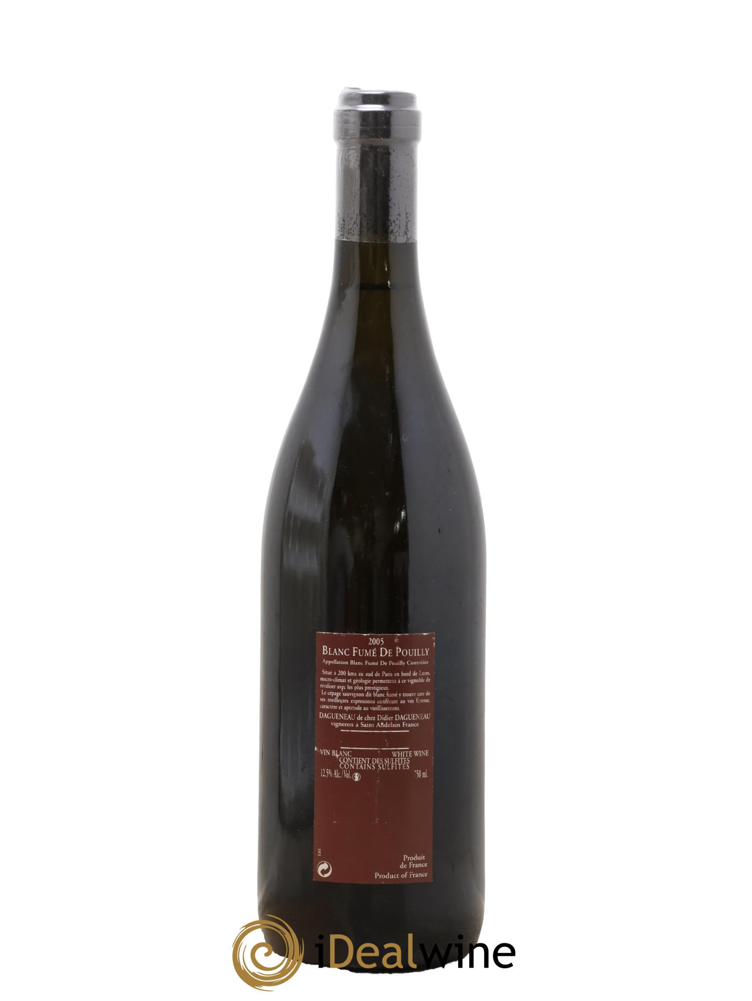 Vin de France (anciennement Pouilly-Fumé) Pur Sang Dagueneau (Domaine Didier - Louis-Benjamin) 2005 - Lot de 1 bouteille - 1
