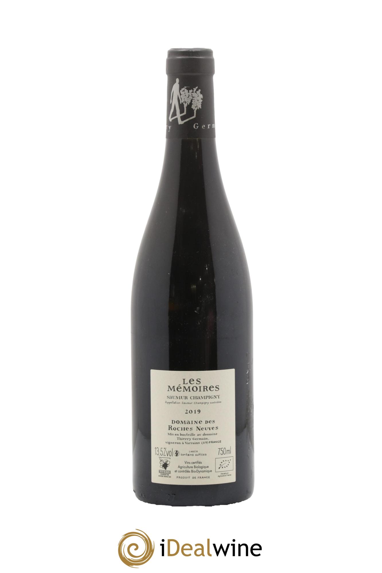 Saumur-Champigny Les Mémoires Domaine des Roches Neuves - Thierry Germain 2019 - Lot of 1 bottle - 1