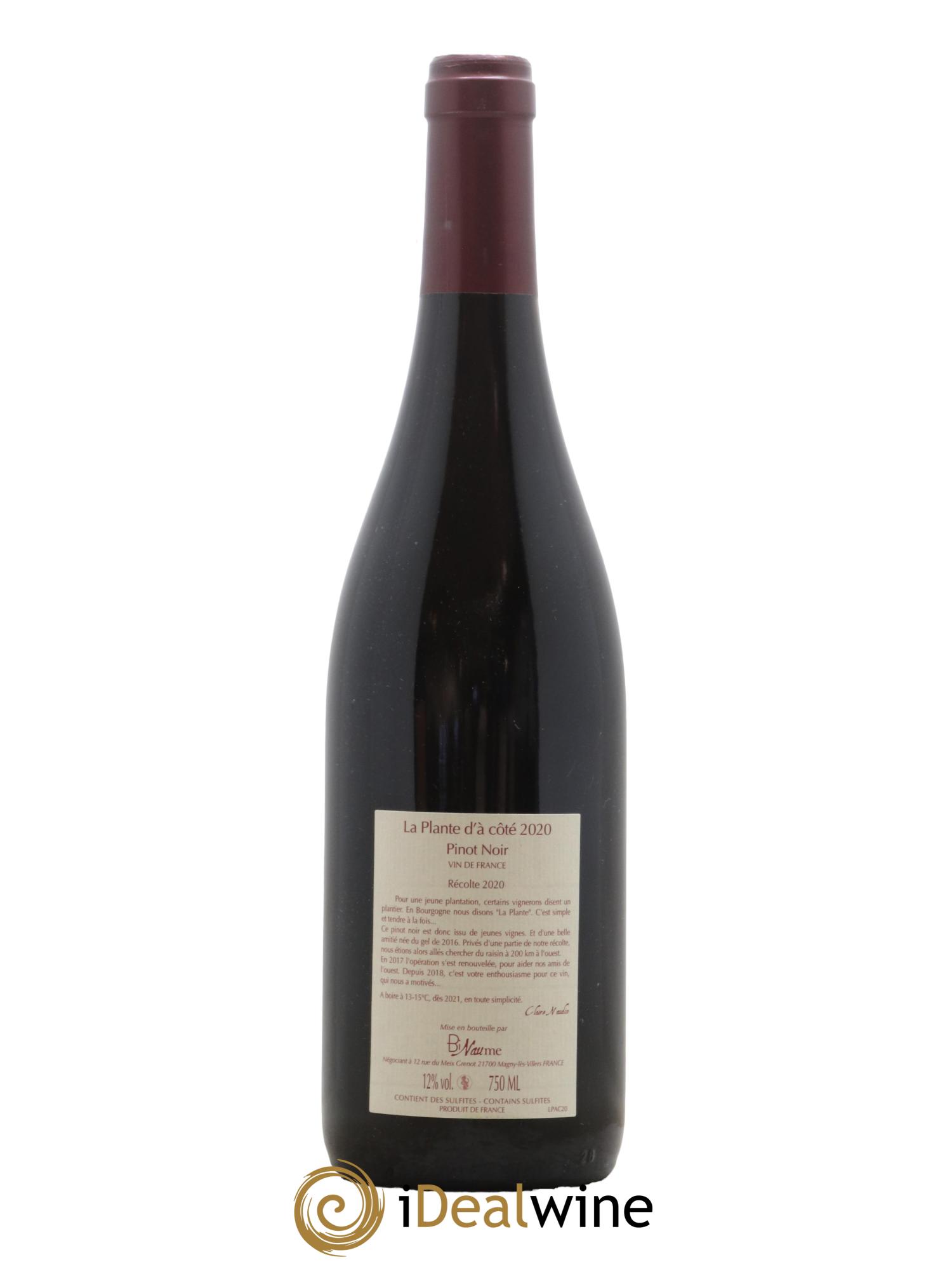 Vin de France La Plante d'à coté Binaume Bizot-Naudin 2020 - Lot de 1 bouteille - 1