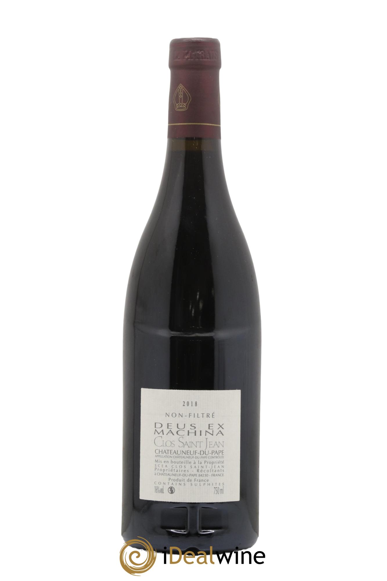 Châteauneuf-du-Pape Clos Saint-Jean Deus Ex Machina Pascal et Vincent Maurel 2018 - Lot de 1 bouteille - 1