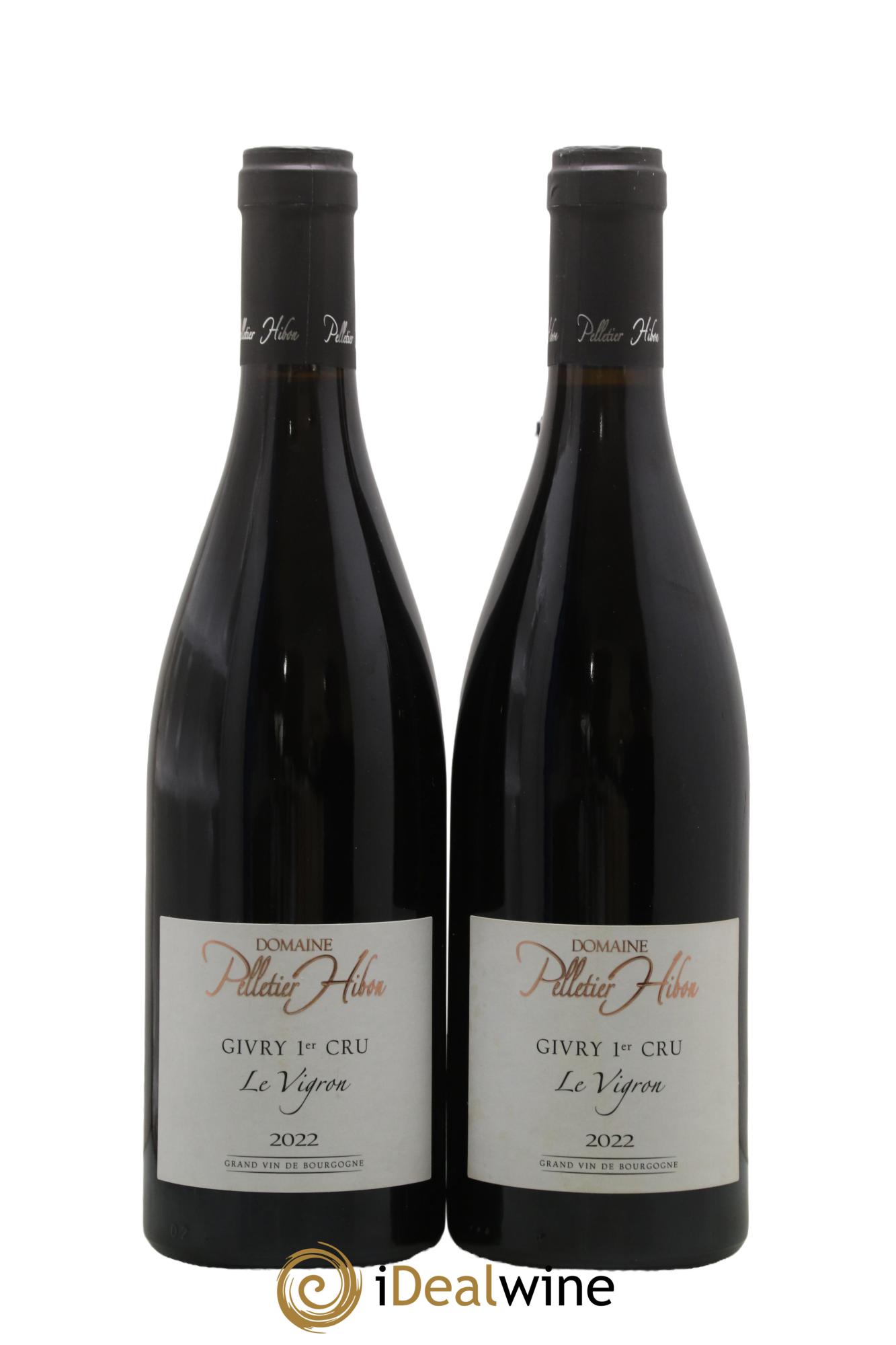 Givry 1er Cru Le Vigron Pelletier Hibon 2022 - Lot of 2 bottles - 0