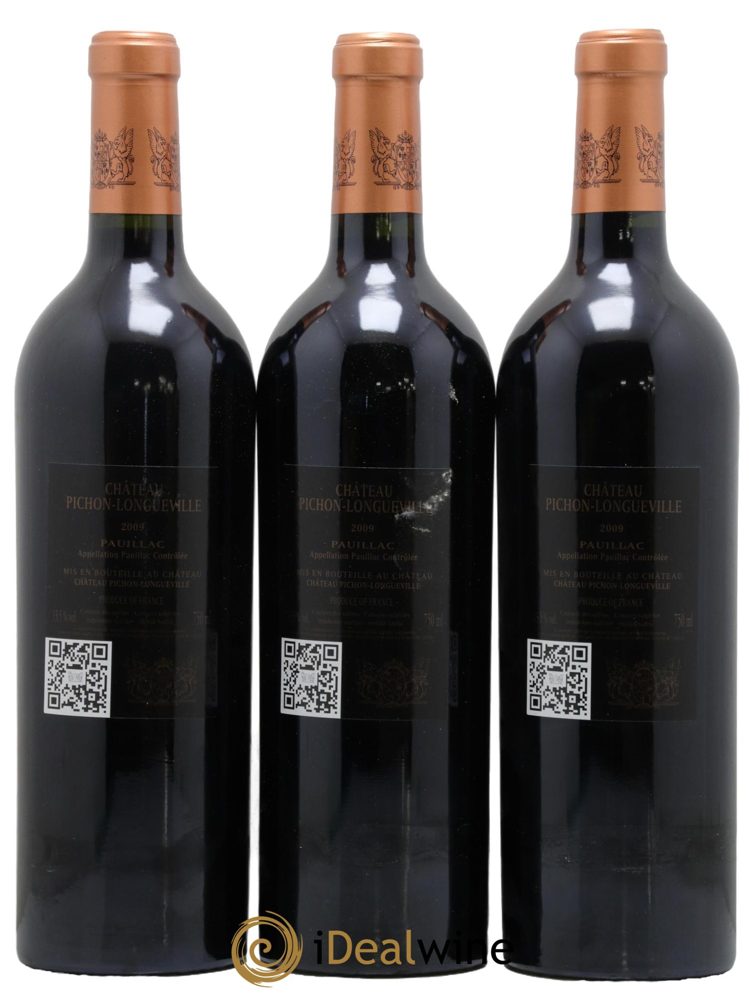 Pichon Longueville Baron 2ème Grand Cru Classé 2009 - Lot de 3 bouteilles - 1
