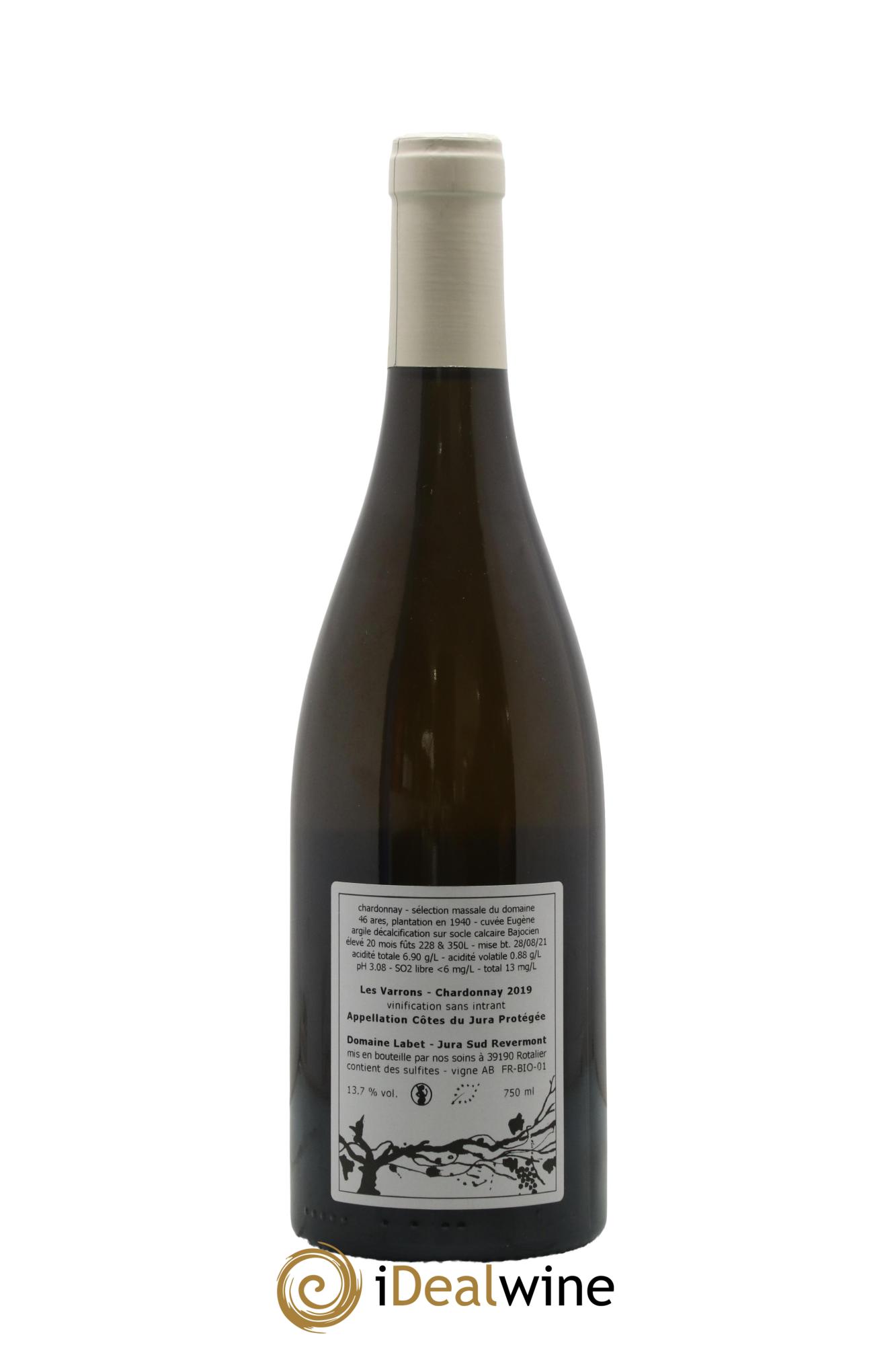 Côtes du Jura Chardonnay Les Varrons Romain - Julien  - Charline Labet 2019 - Posten von 1 Flasche - 1