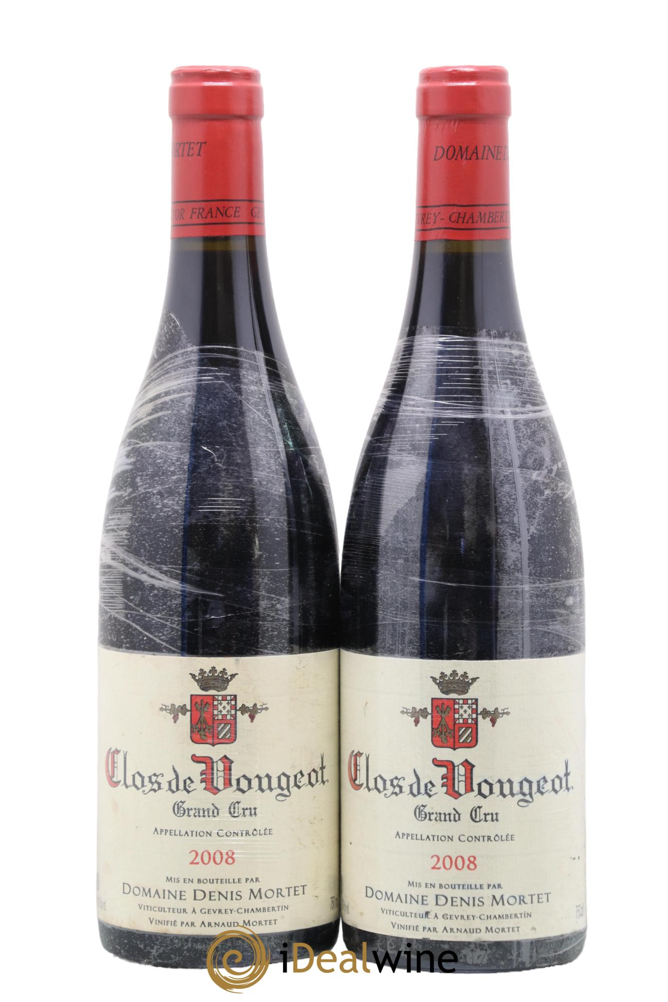 Clos de Vougeot Grand Cru Denis Mortet (Domaine) 2008 - Lot de 2 bouteilles - 0