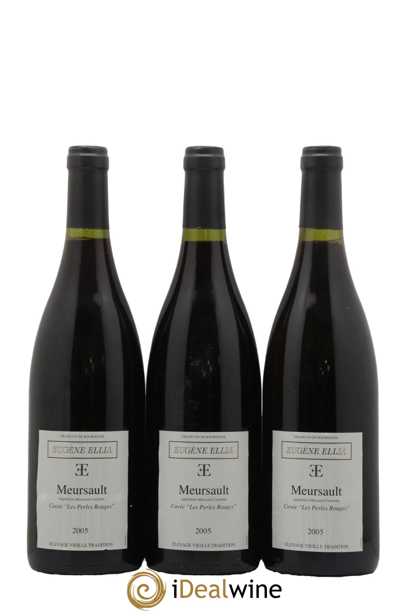 Meursault Les Perles Rouges Eugène Ellia 2005 - Lot of 3 bottles - 0