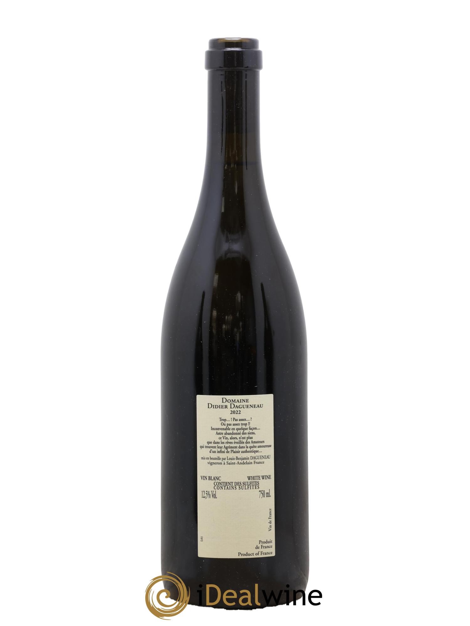 Vin de France Blanc Etc Dagueneau (Domaine Didier - Louis-Benjamin) 2022 - Lot de 1 bouteille - 1
