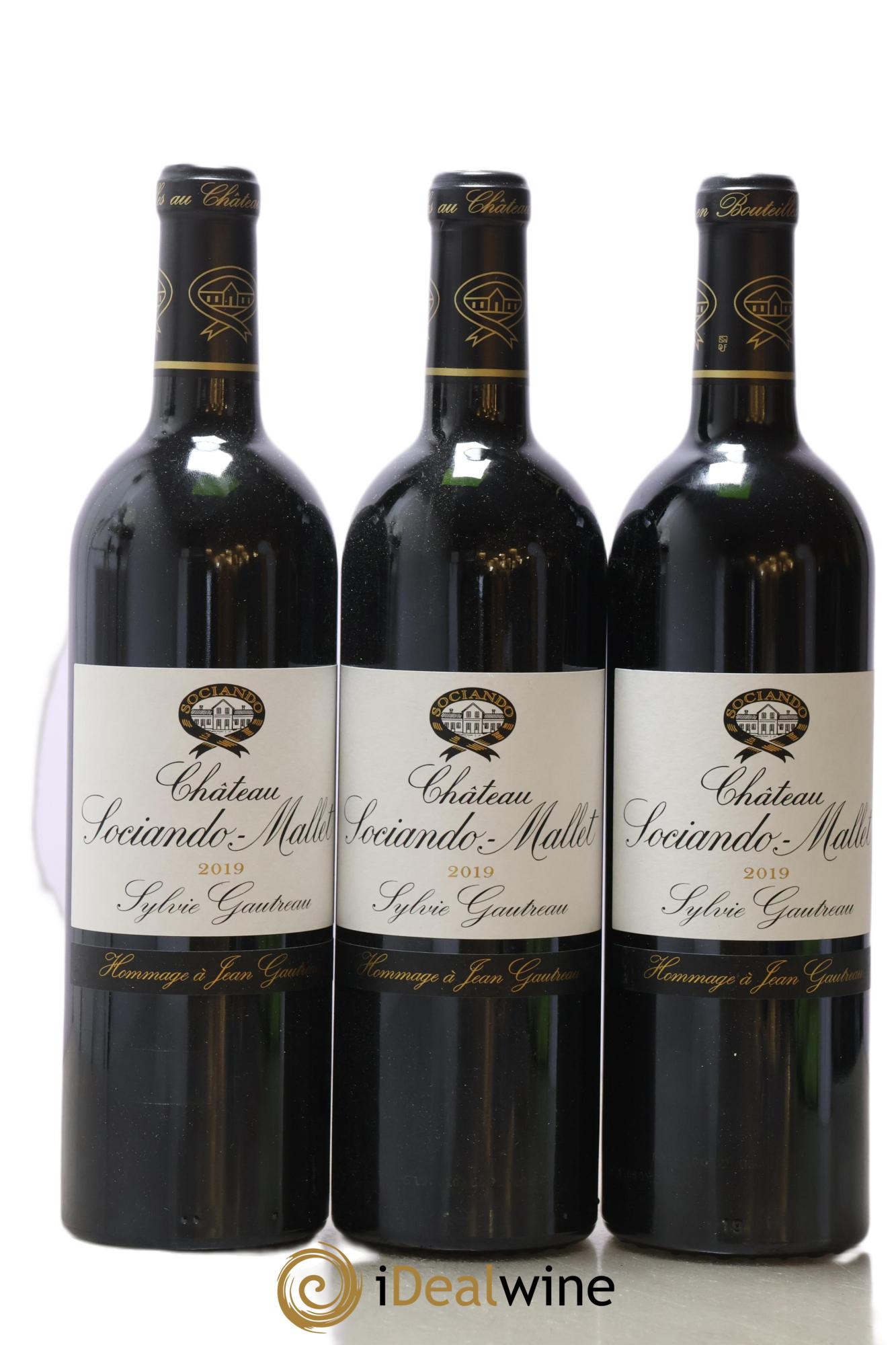 Château Sociando Mallet 2019 - Lot of 3 bottles - 0