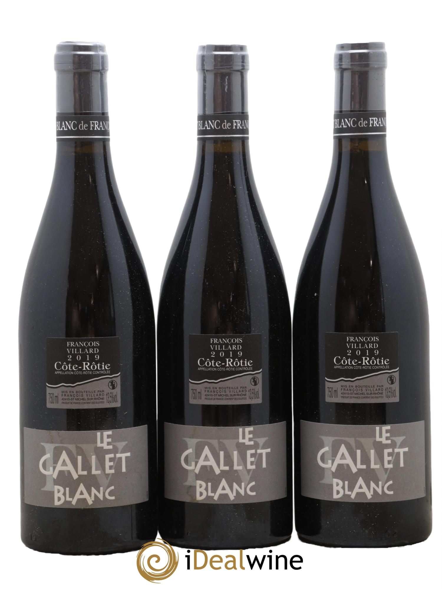 Côte-Rôtie Le Gallet Blanc François Villard 2019 - Lot de 3 bouteilles - 0