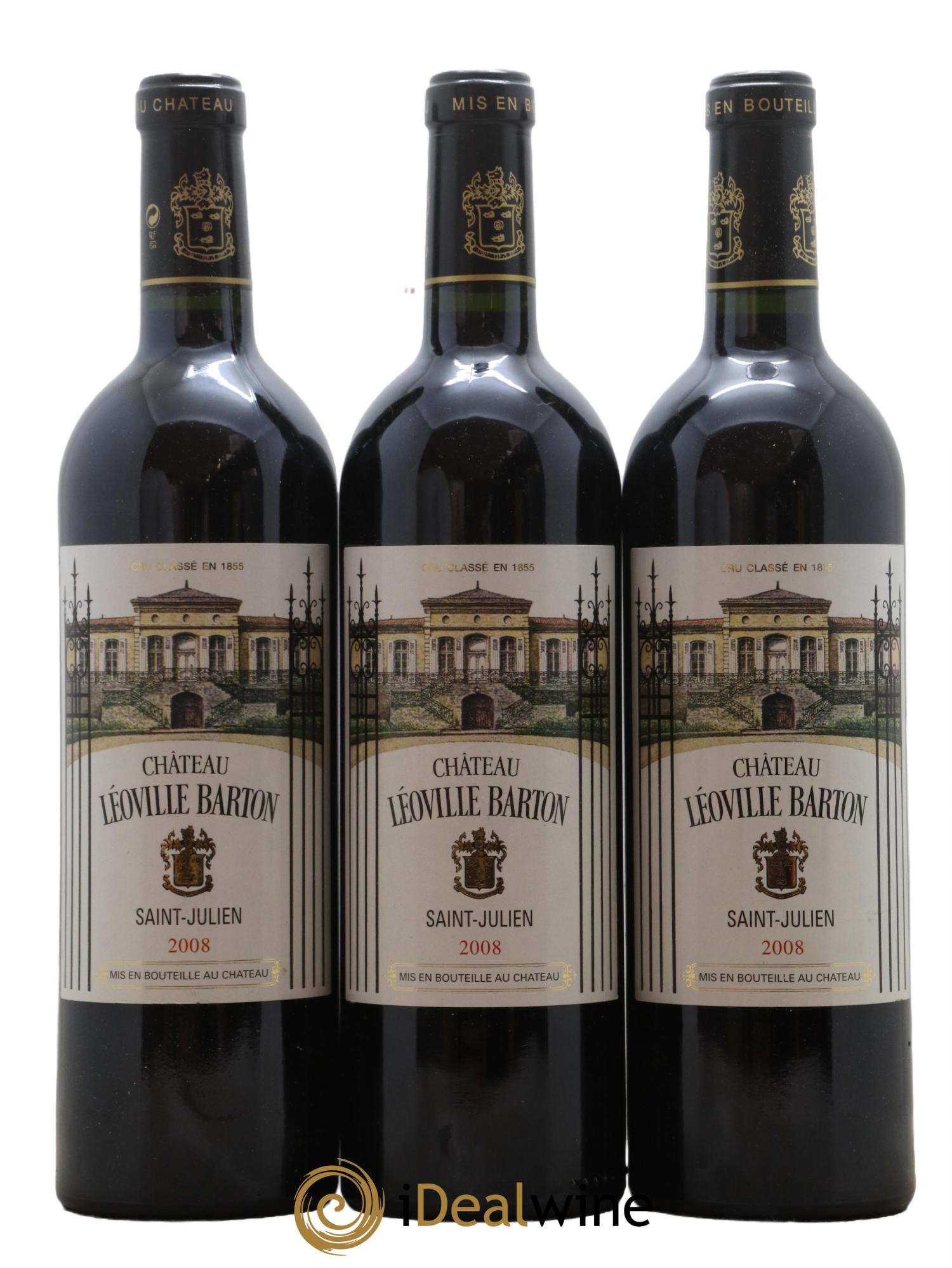 Château Léoville Barton 2ème Grand Cru Classé 2008 - Lot de 6 bouteilles - 2