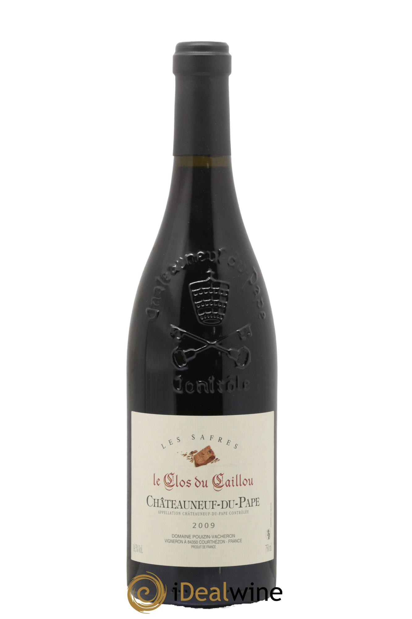 Châteauneuf-du-Pape Le Clos du Caillou Les Safres Sylvie Vacheron 2009 - Posten von 1 Flasche - 0