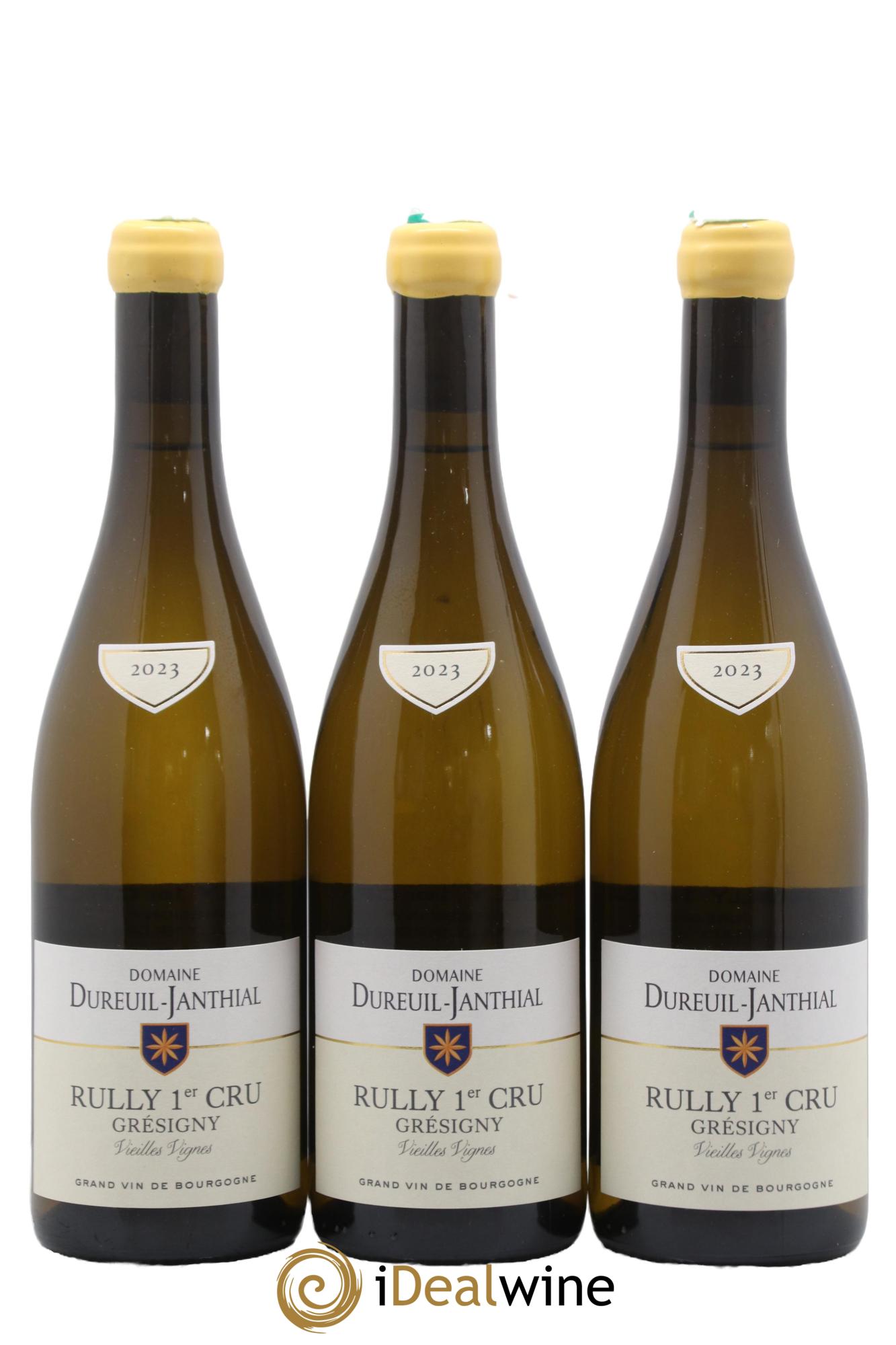 Rully 1er Cru Grésigny Vieilles Vignes Vincent Dureuil-Janthial 2023 - Lot of 3 bottles - 0