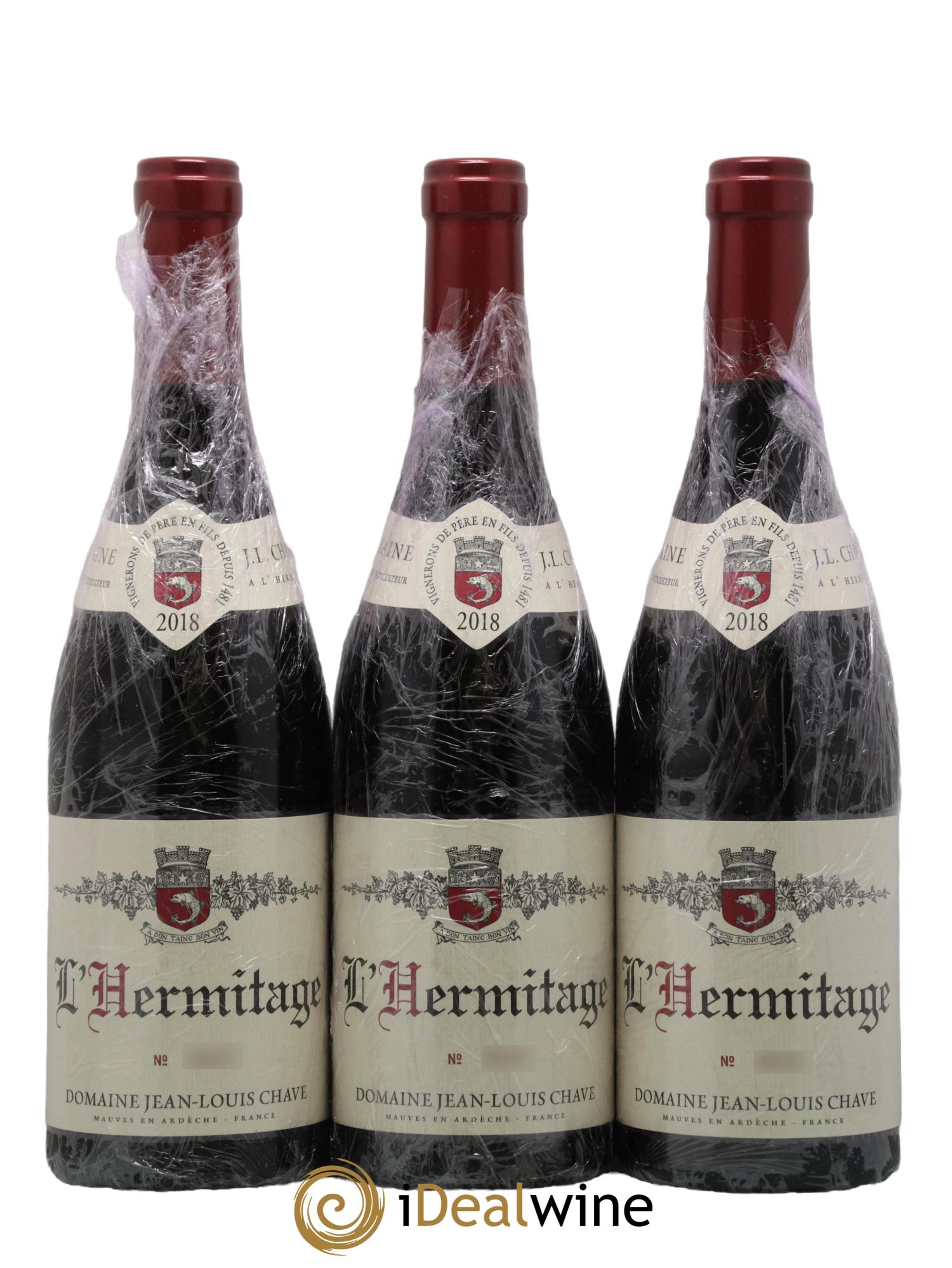 Hermitage Jean-Louis Chave 2018 - Lot de 3 bouteilles - 0