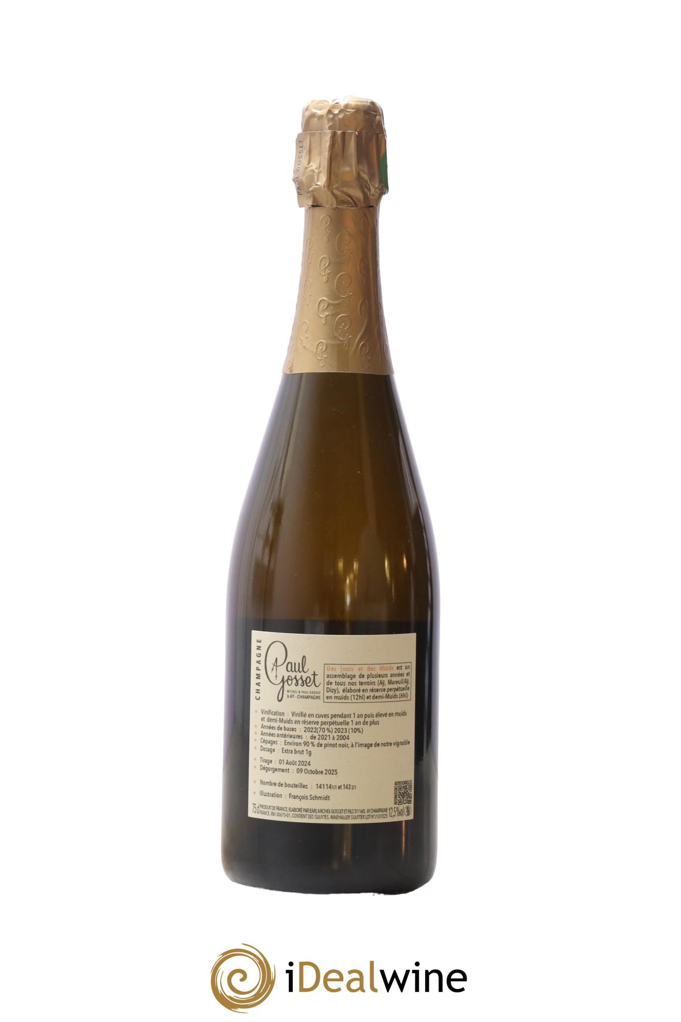 Des Jours et Des Muids Paul Gosset - Lot de 1 bouteille - 1