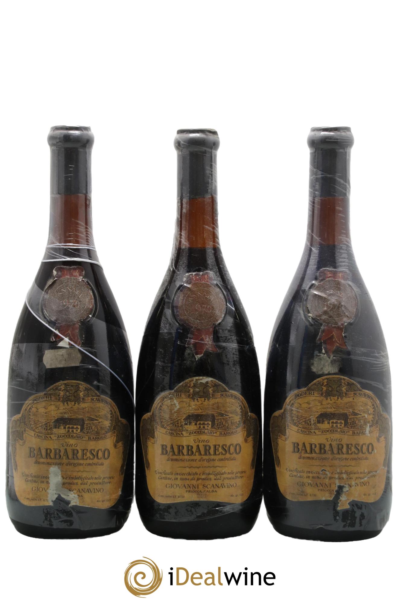 Barbaresco DOCG Scanavino 1970 - Lot de 3 bouteilles - 0