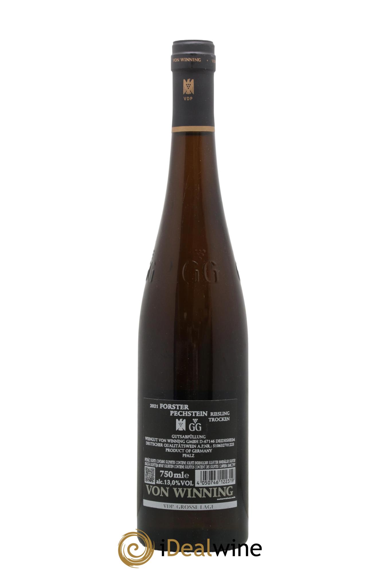 Allemagne Pfalz Riesling Forster Pechstein GG Von Winning 2021 - Lot de 1 bouteille - 1