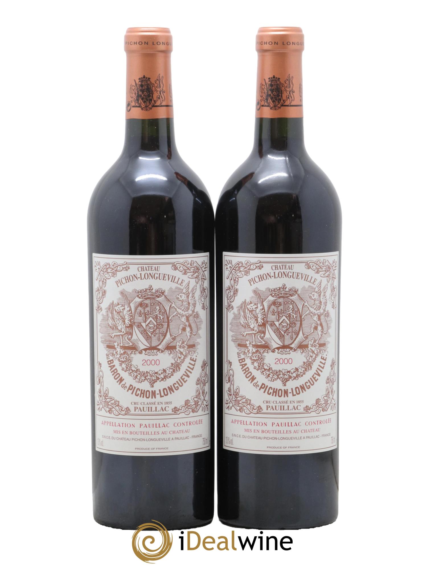 Pichon Longueville Baron 2ème Grand Cru Classé 2000 - Lot of 2 bottles - 0