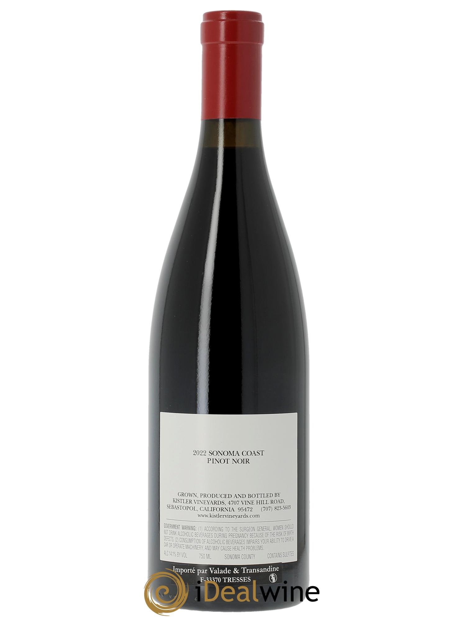 Sonoma Coast Pinot Noir Kistler  2022 - Lot de 1 bouteille - 1