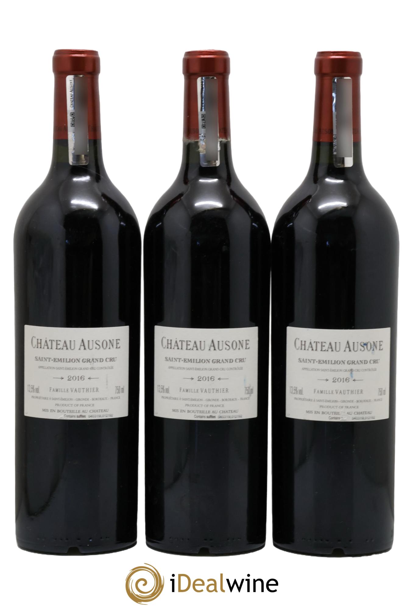 Château Ausone 1er Grand Cru Classé A 2016 - Lot of 3 bottles - 1