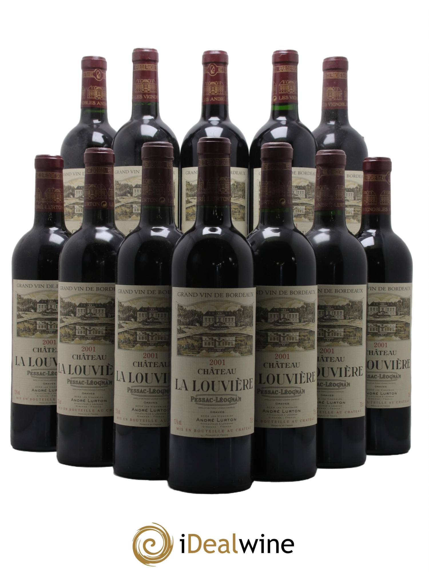 Château la Louvière 2001 - Lot de 12 bouteilles - 0