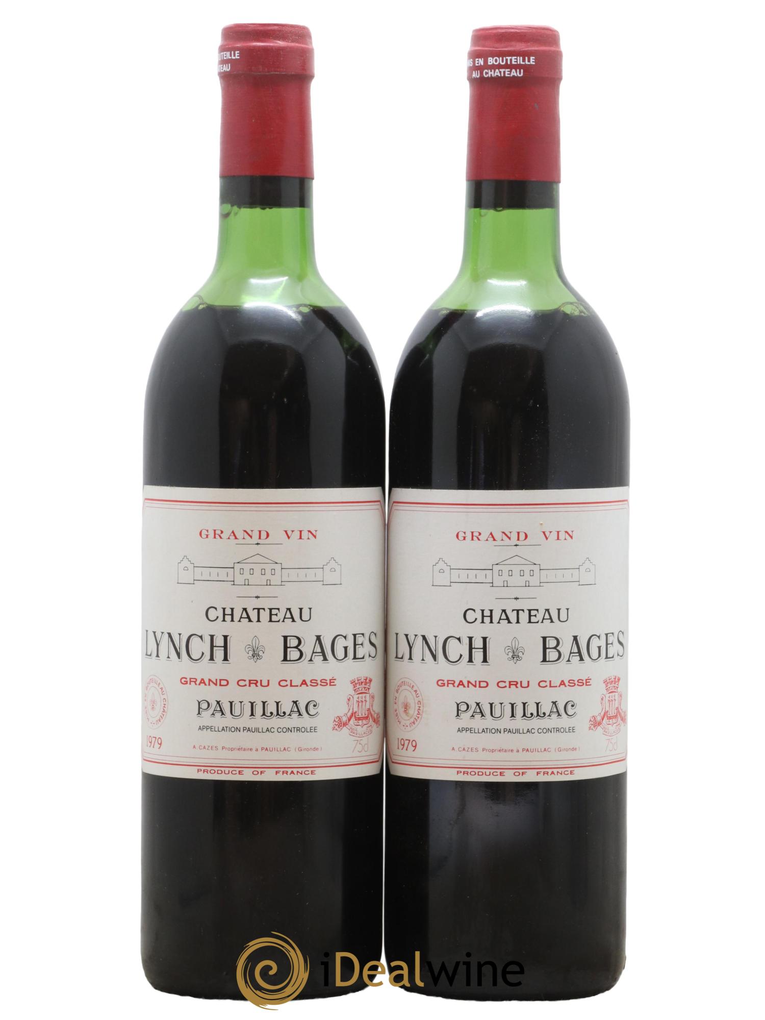 Château Lynch Bages 5ème Grand Cru Classé 1979 - Lot de 2 bouteilles - 0