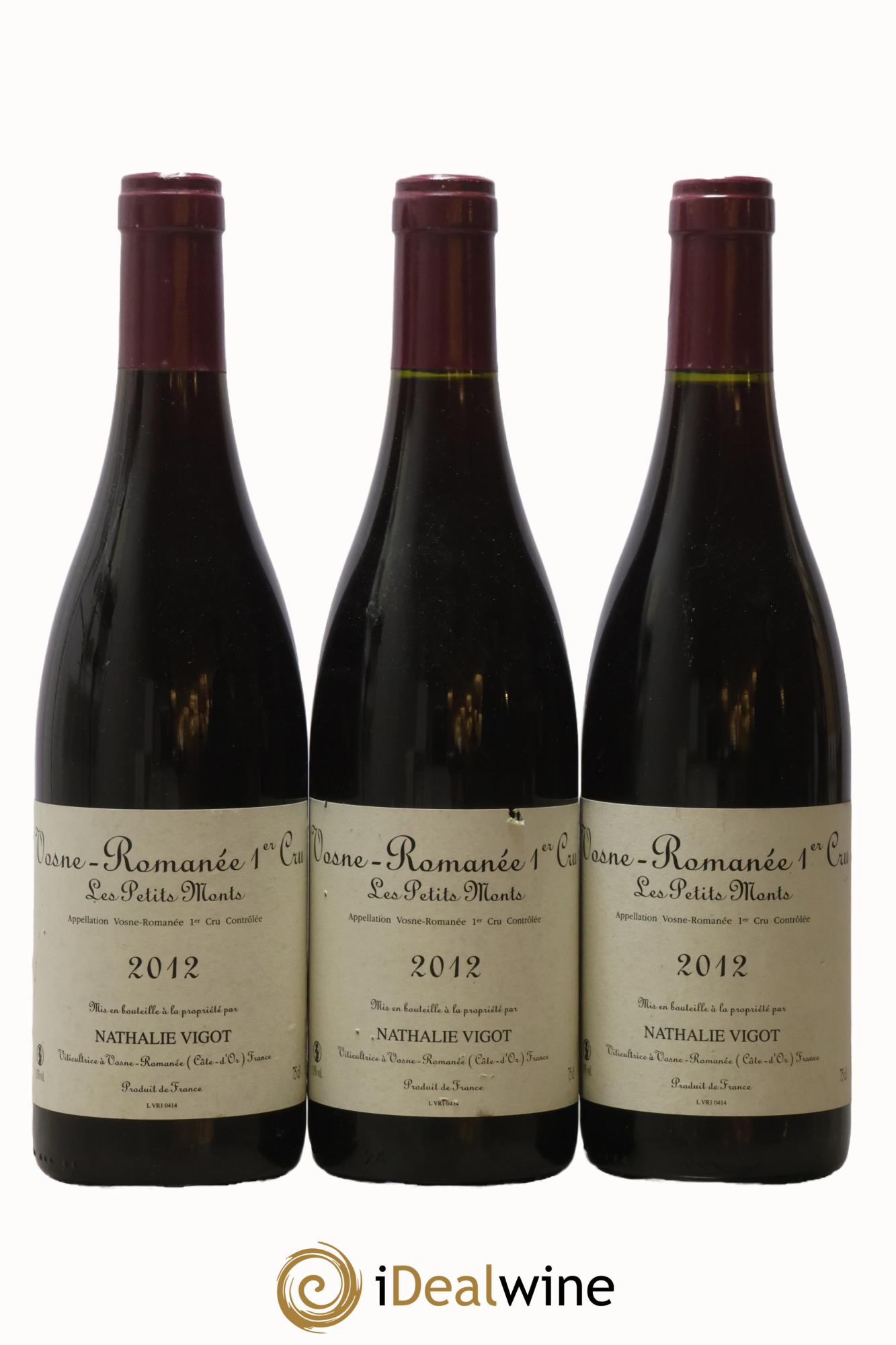Vosne-Romanée 1er Cru Les Petits Monts Nathalie Vigot 2012 - Lot de 3 bouteilles - 0