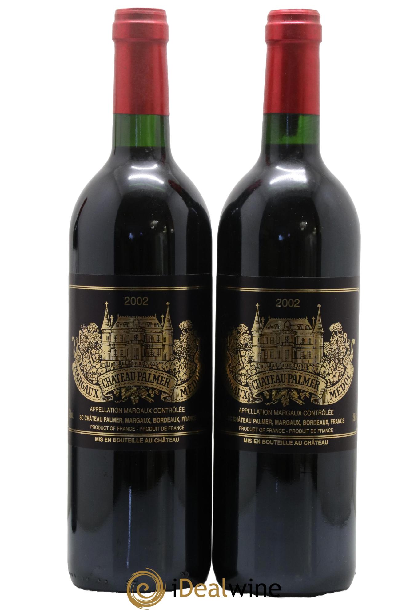 Château Palmer 3ème Grand Cru Classé 2002 - Lot de 2 bouteilles - 0