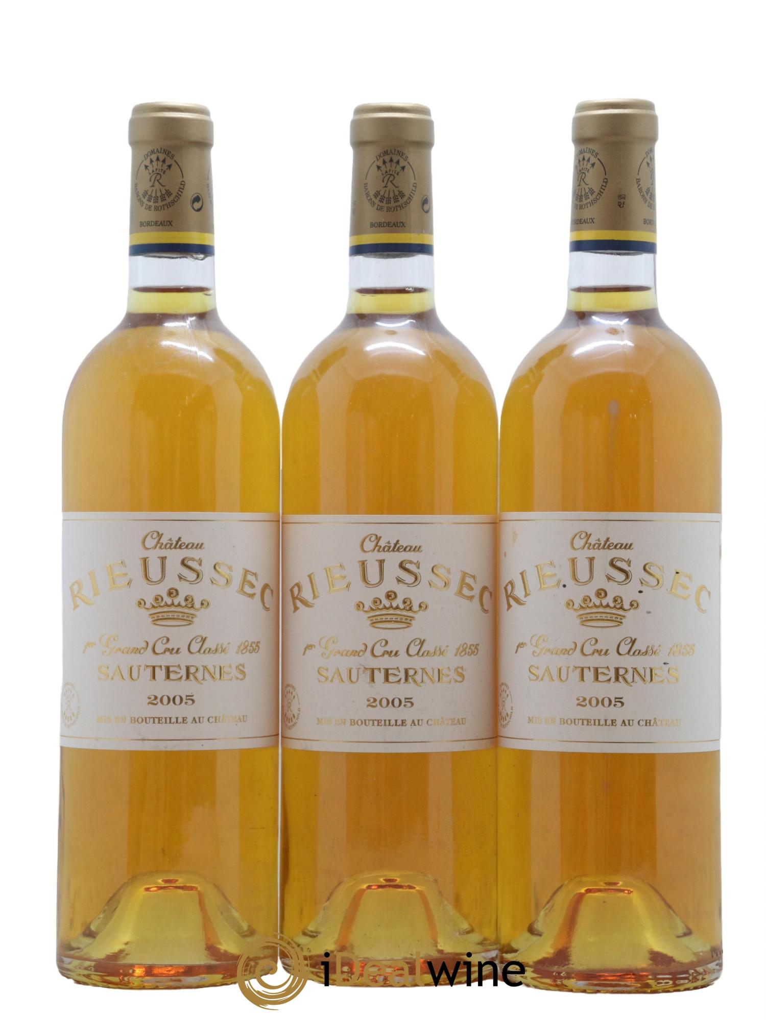 Château Rieussec 1er Grand Cru Classé 2005 - Lotto di 3 bottiglie - 0
