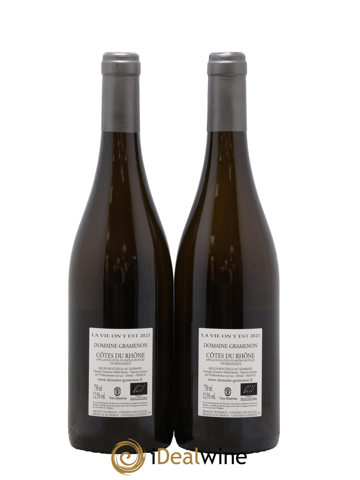 Côtes-du-Rhône La Vie on y est Gramenon (Domaine) 2021 - Lot de 2 bouteilles - 1