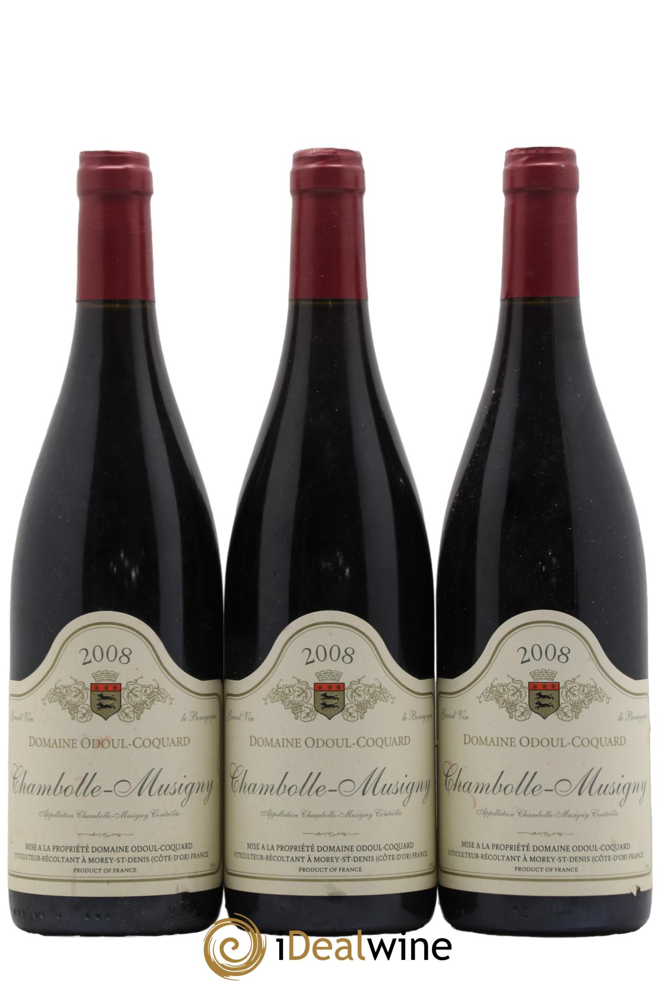 Chambolle-Musigny Odoul Coquart 2008 - Lot de 3 bouteilles - 0