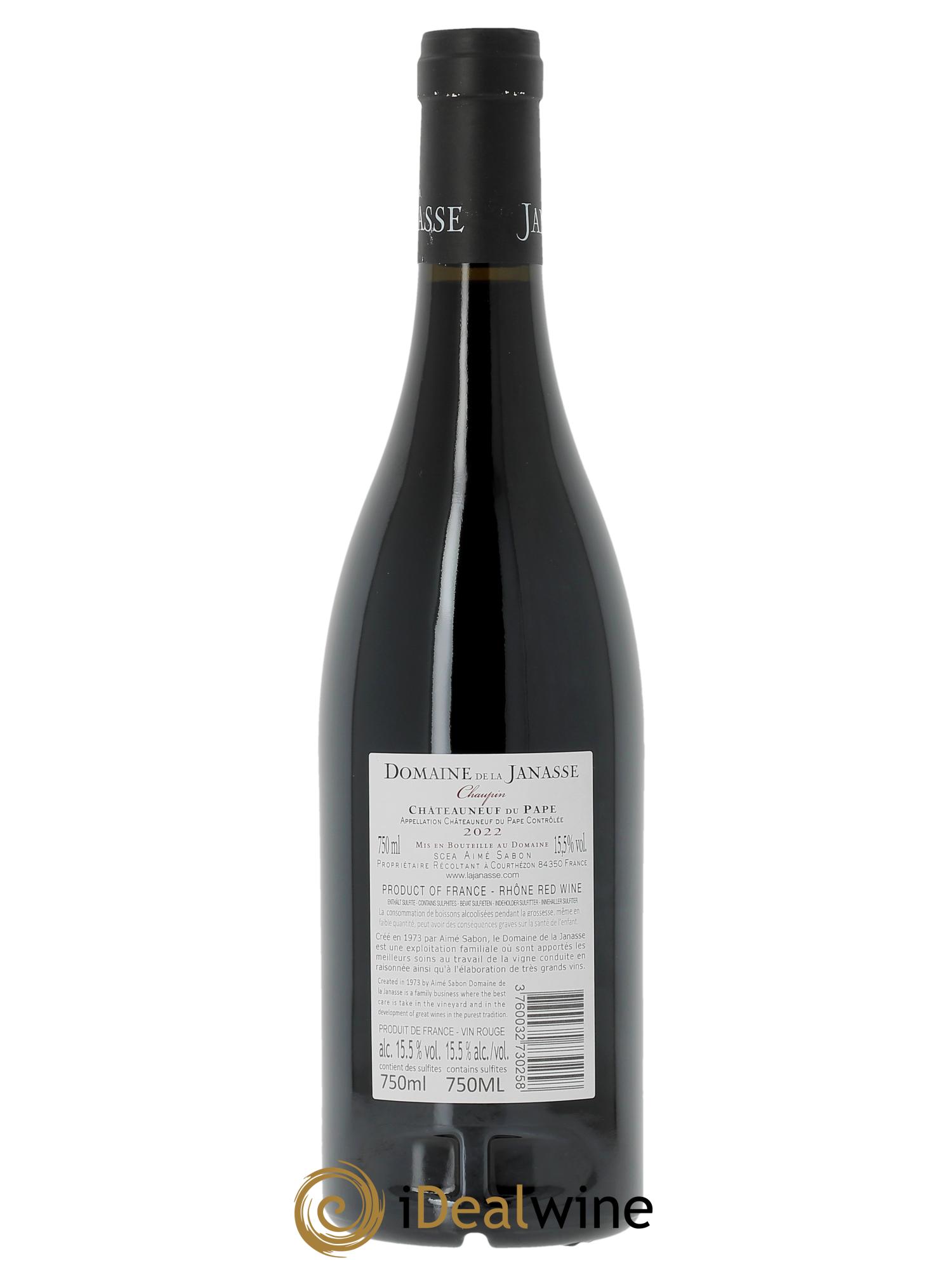 Châteauneuf-du-Pape Cuvée Chaupin La Janasse (Domaine de)  2022 - Lotto di 1 bottiglia - 1