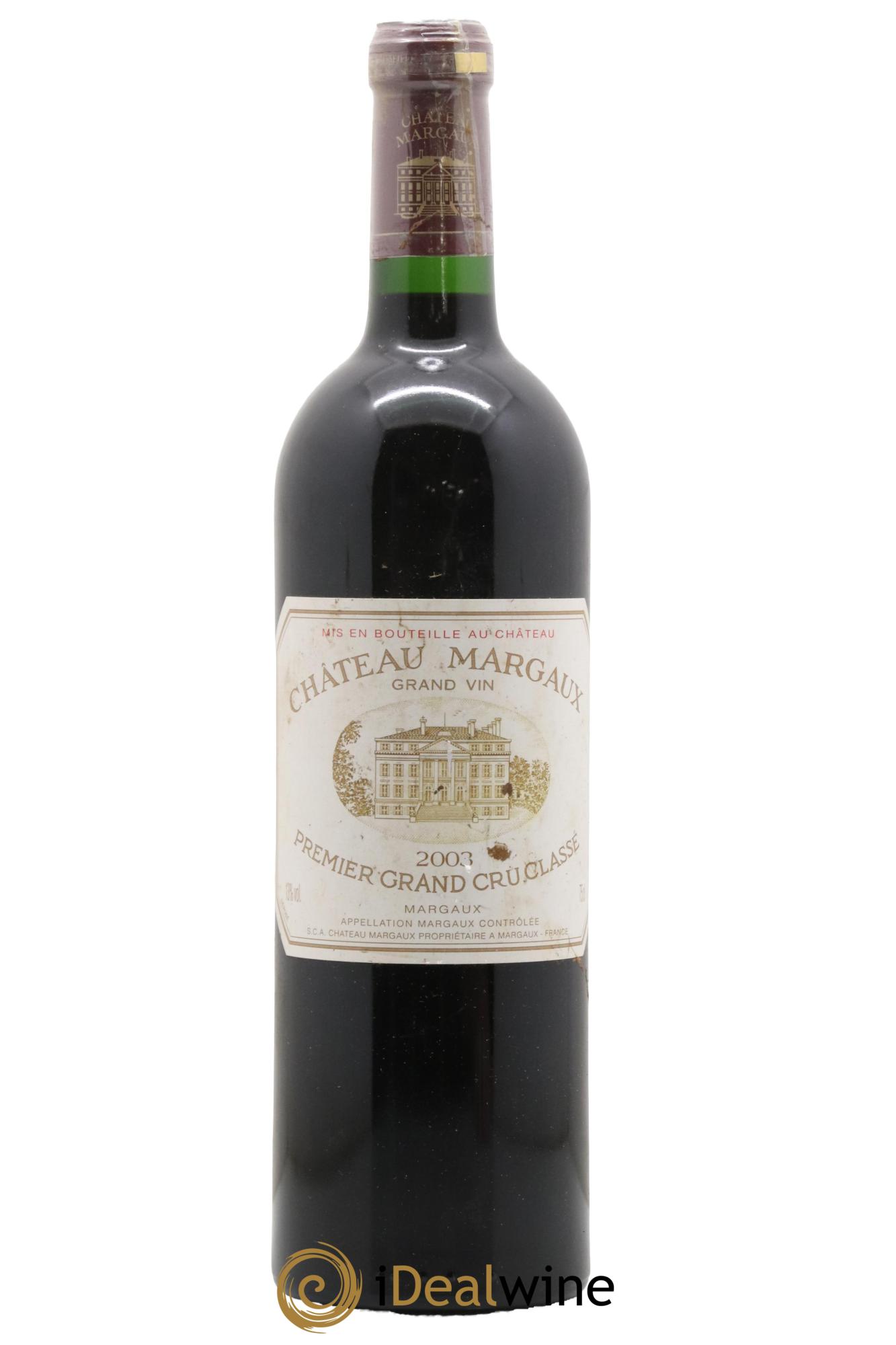 Château Margaux 1er Grand Cru Classé 2003 - Lot de 1 bouteille - 0