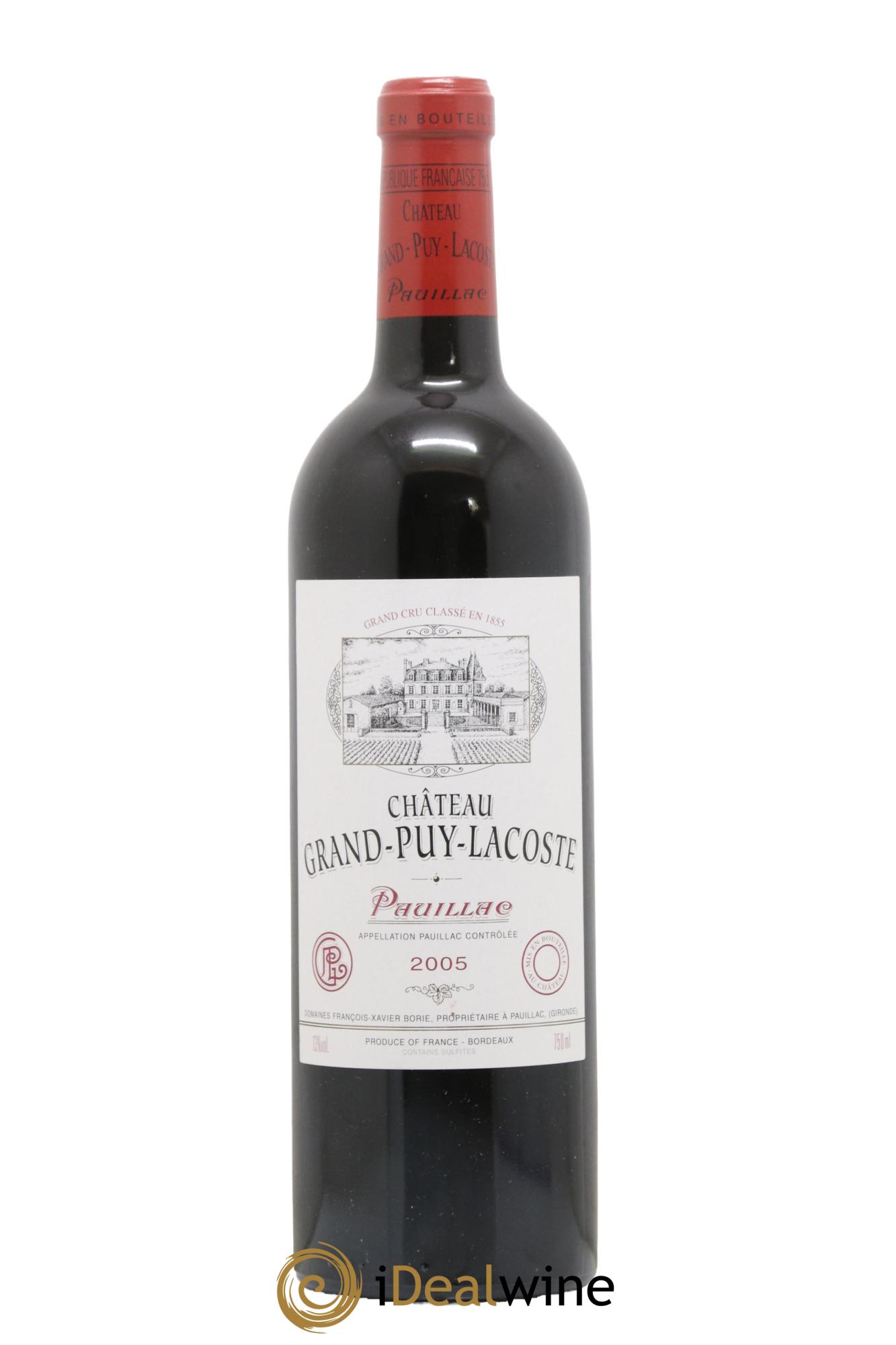 Château Grand Puy Lacoste 5ème Grand Cru Classé 2005 - Lot de 1 bouteille - 0
