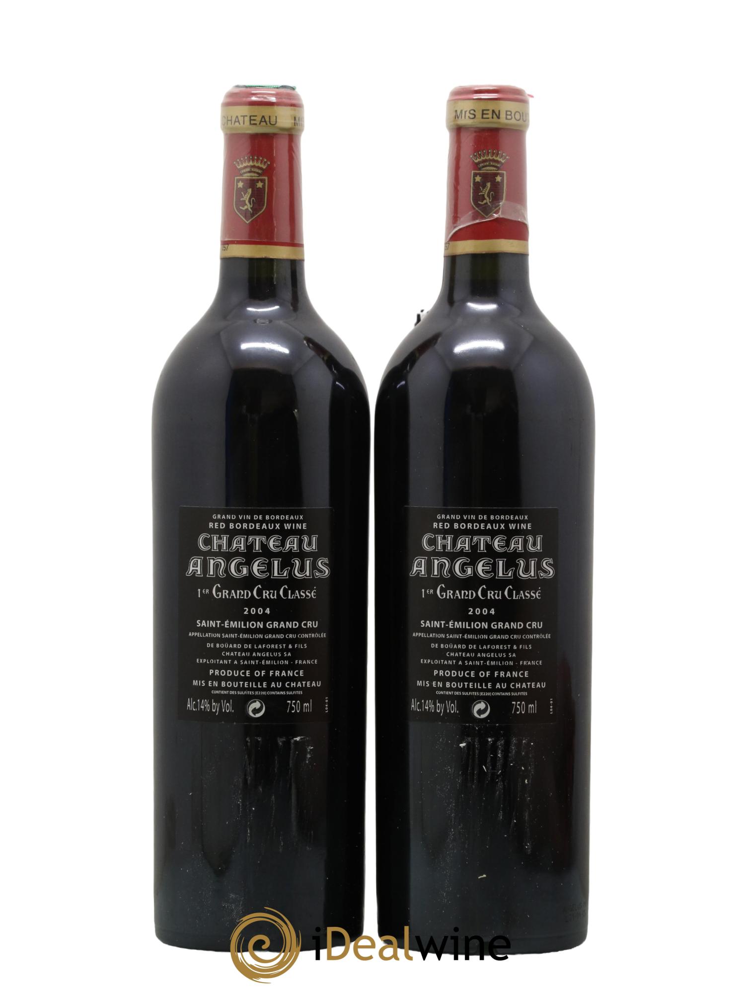 Château Angélus 1er Grand Cru Classé A 2004 - Lot de 2 bouteilles - 1