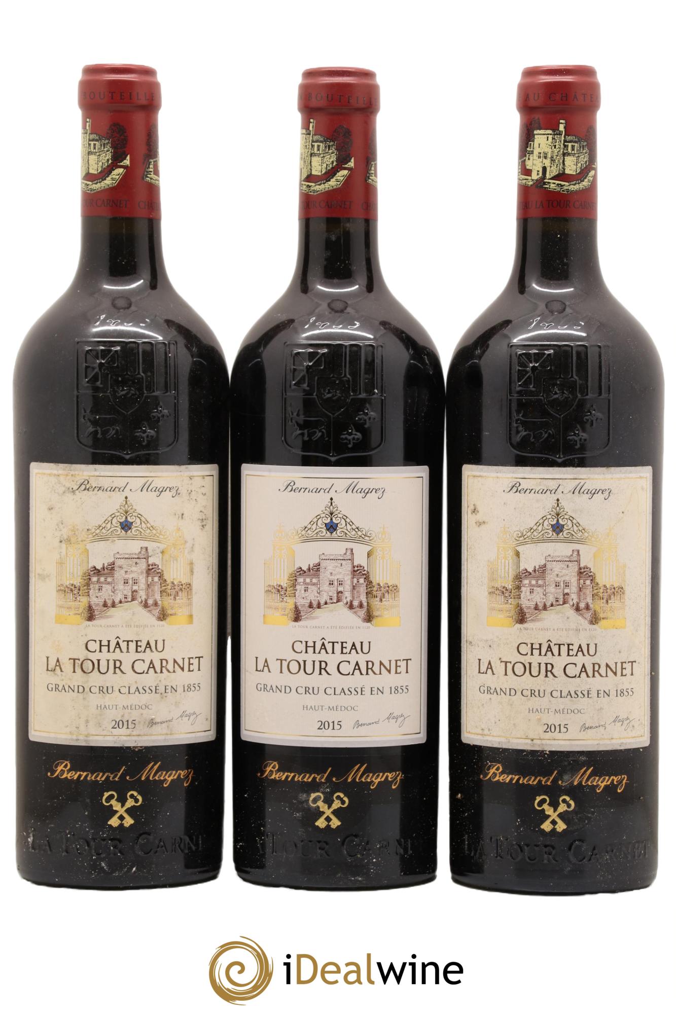 Château la Tour Carnet 4ème Grand Cru Classé 2015 - Lot de 3 bouteilles - 0