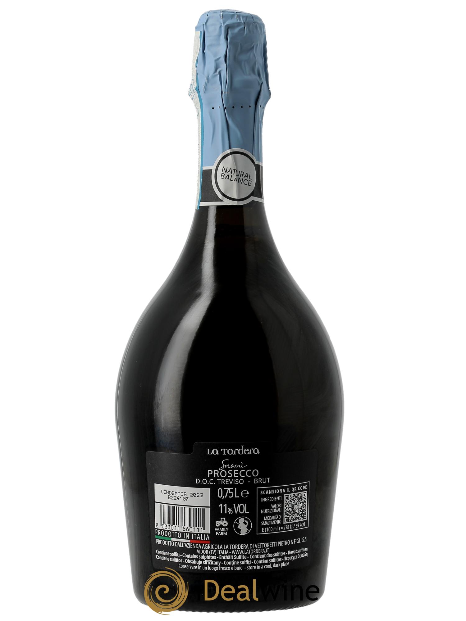 Prosecco Treviso DOC La Tordera Saomi Brut Famille Vettoretti  - Lot of 1 bottle - 1