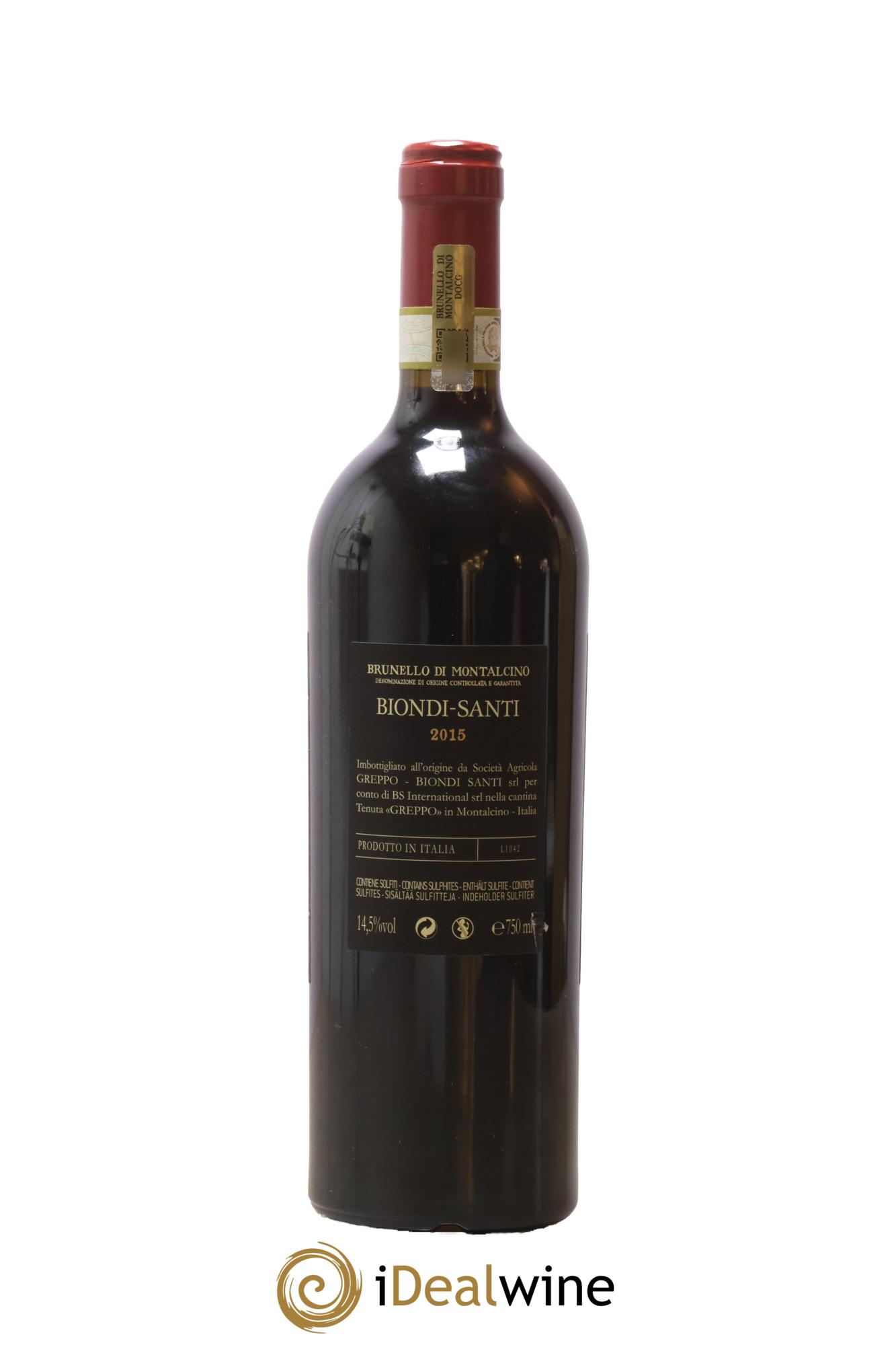Brunello di Montalcino DOCG Biondi-Santi Tenuta Greppo  2015 - Lot de 1 bouteille - 1