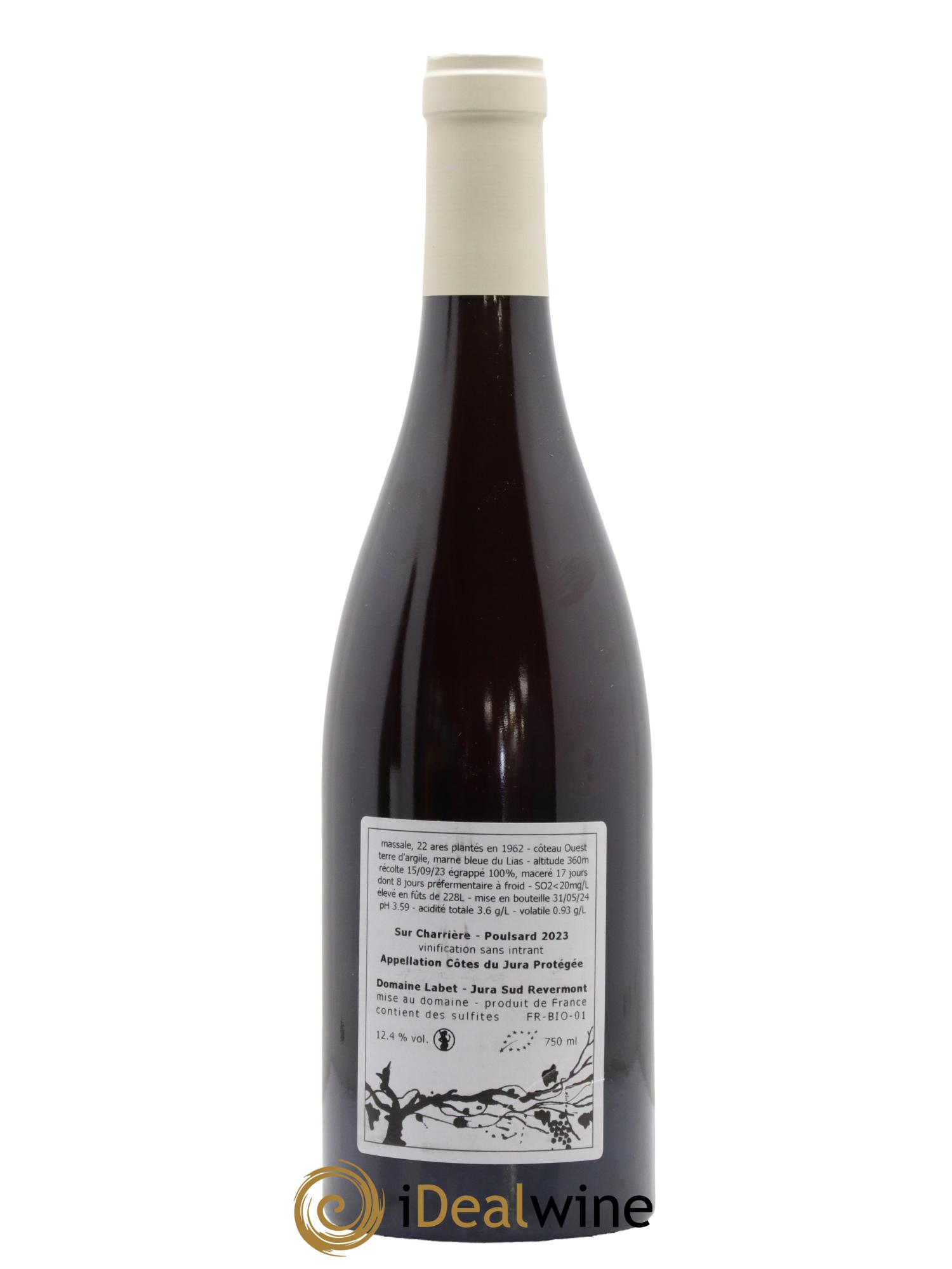 Côtes du Jura Poulsard Sur Charrière Romain - Julien - Charline Labet 2023 - Lotto di 1 bottiglia - 1