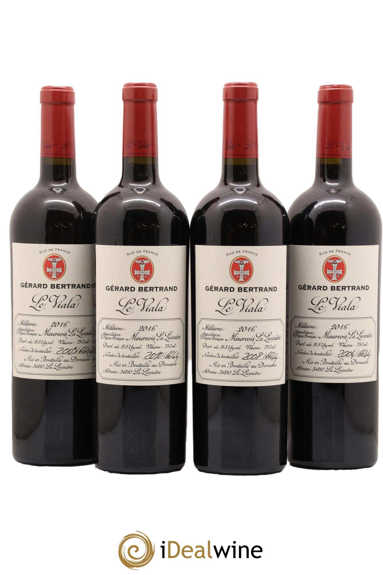 Minervois La Livinière Le Viala Gérard Bertrand 2016 - Lot de 4 bouteilles - 0