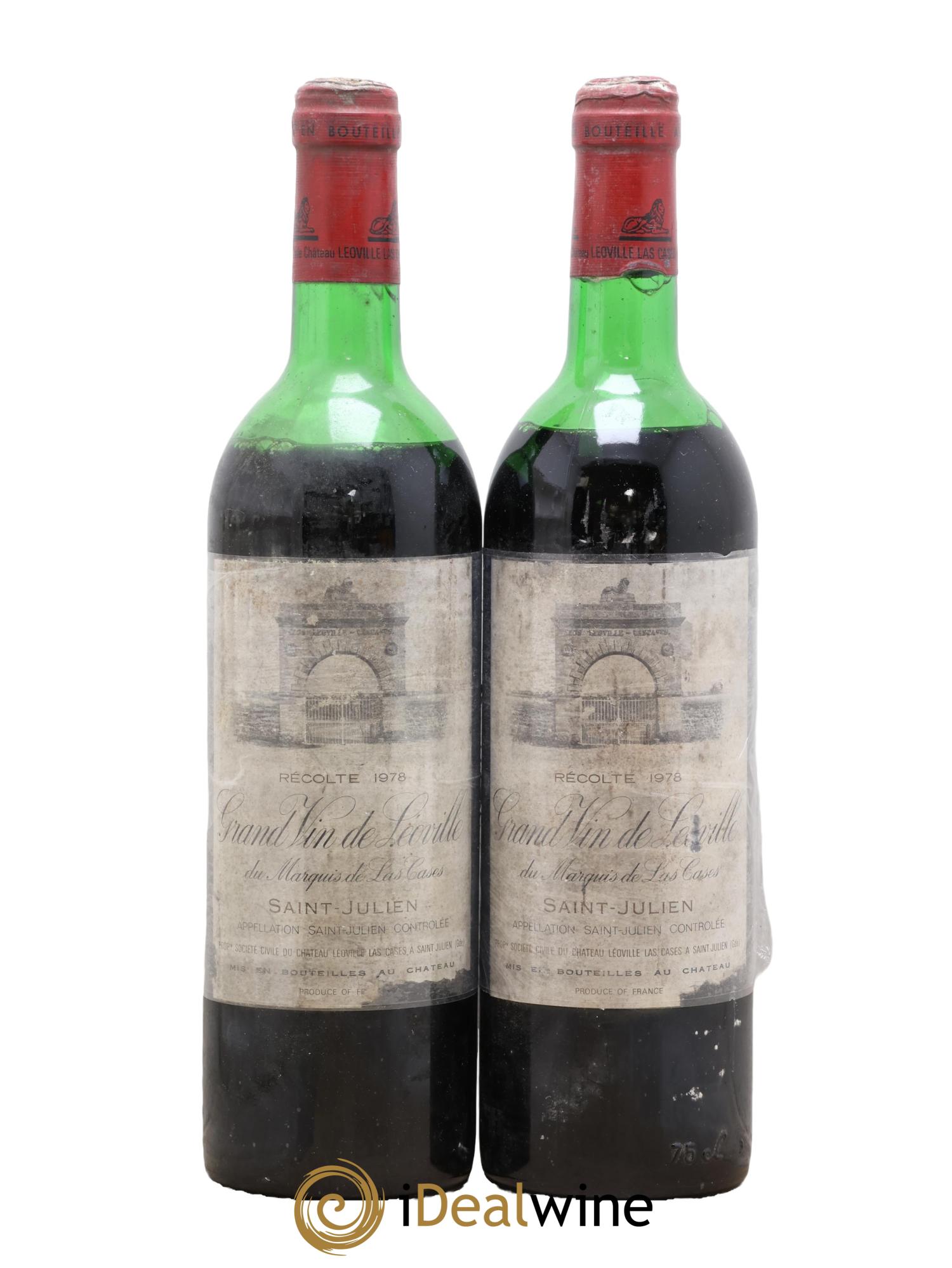 Château Léoville Las Cases 2ème Grand Cru Classé 1978 - Lot of 2 bottles - 0