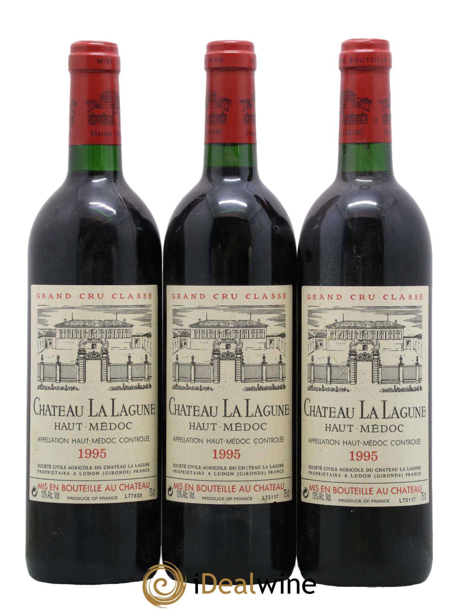 Château la Lagune 3ème Grand Cru Classé 1995 - Lot de 3 bouteilles - 0